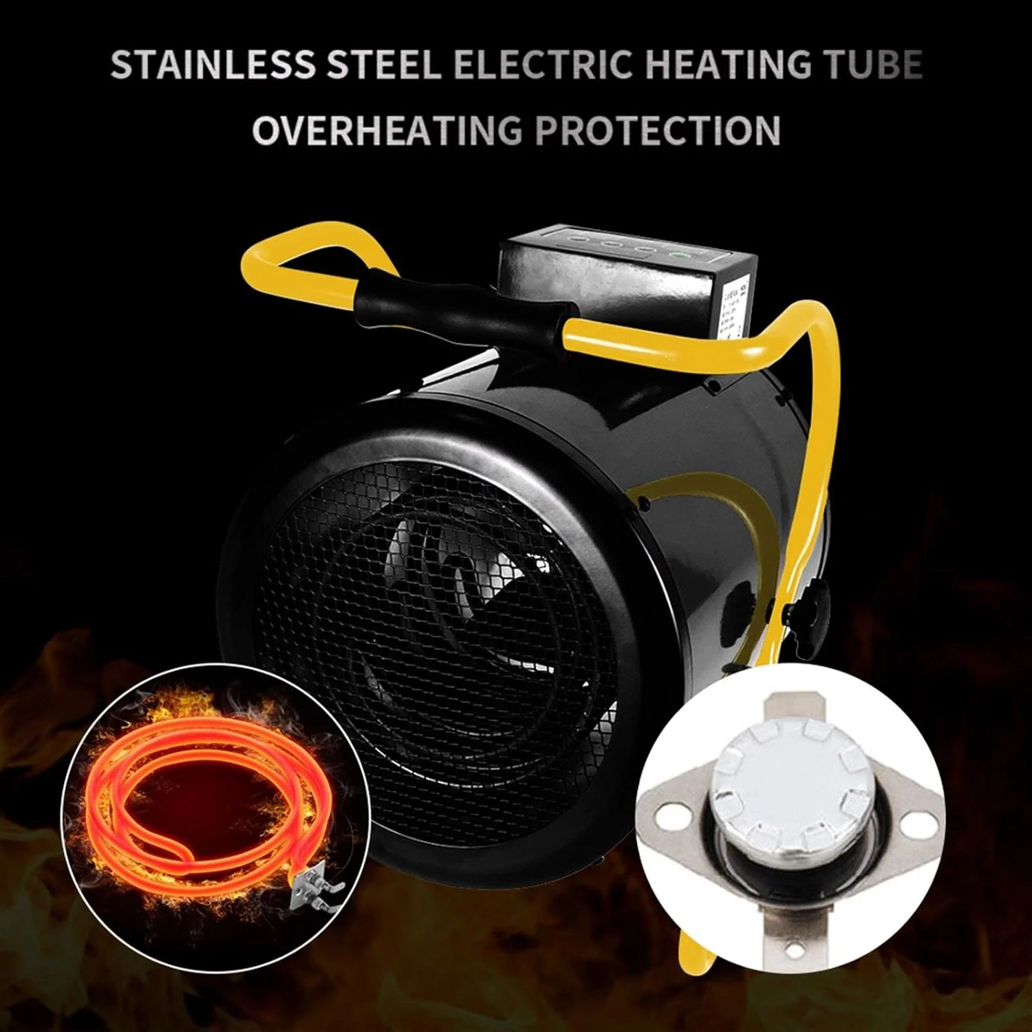بخاری حیوانات خانگی HGFUUYT 5000W، بخاری صنعتی 5 کیلووات، بخاری برقی کم مصرف خانگی با توان بالا، کارگاه گرمایشی سریع فن پرورش سوله، ابزار گرمایشی برای حیوانات خانگی