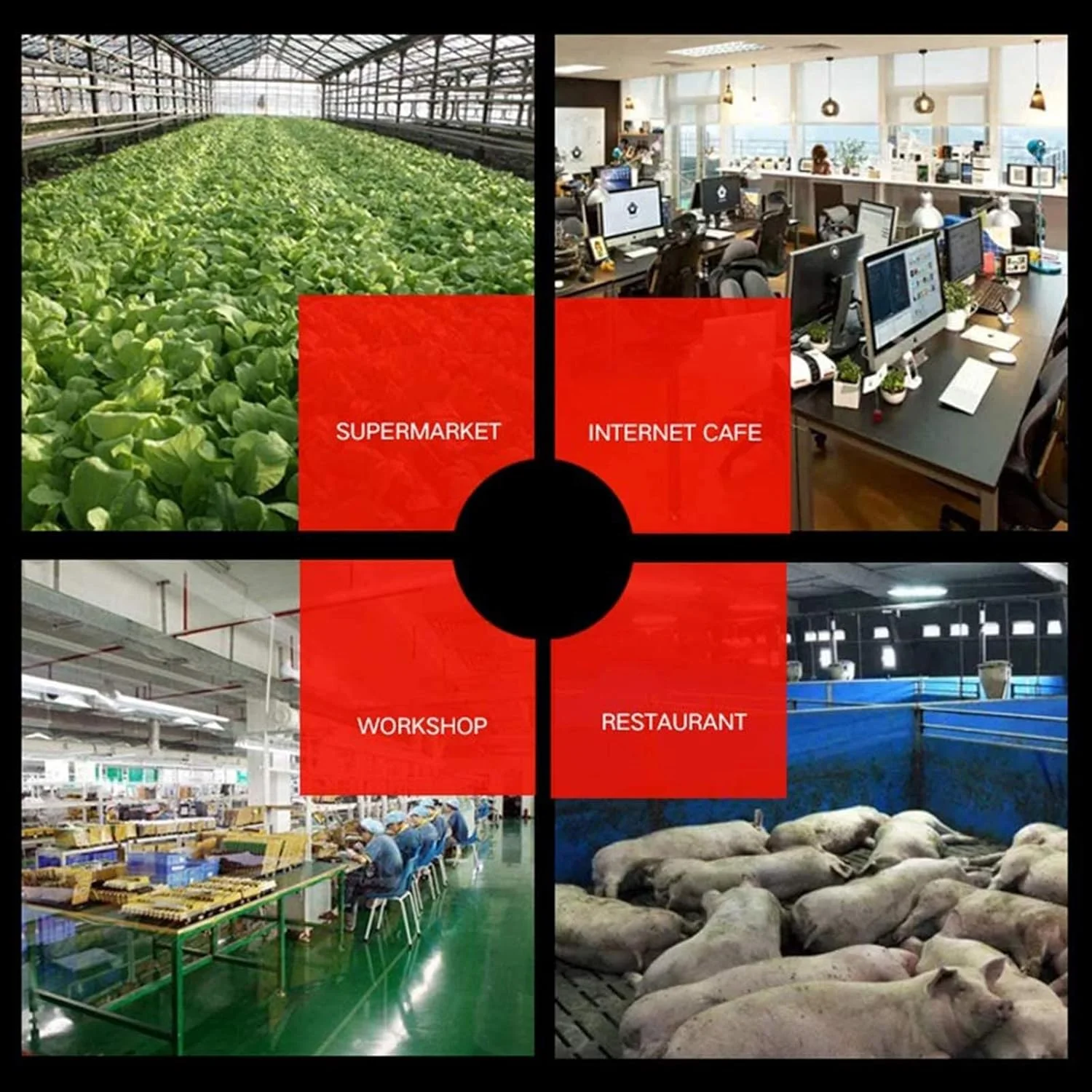 بخاری صنعتی 3000 وات SSCYHT 220 ولت، بخاری برقی فن دار، ضد آب سطح Ipx4، مناسب برای مزارع، گاراژ، کارخانه، زیرزمین، انبار و فضای باز