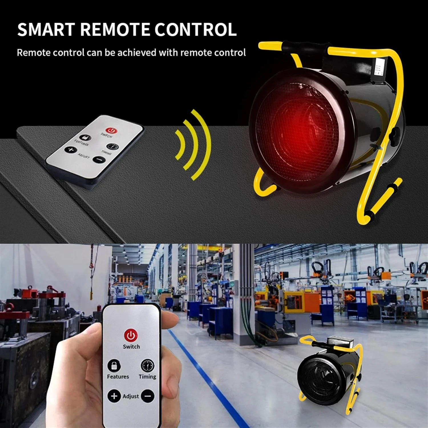 پد گرمایشی حیوانات خانگی WWART 5000W بخاری صنعتی 5 کیلووات بخاری برقی خانگی کم مصرف کارگاه سوله فن پرورش بخاری سریع گرمایش زیستگاه خزندگان و دوزیستان