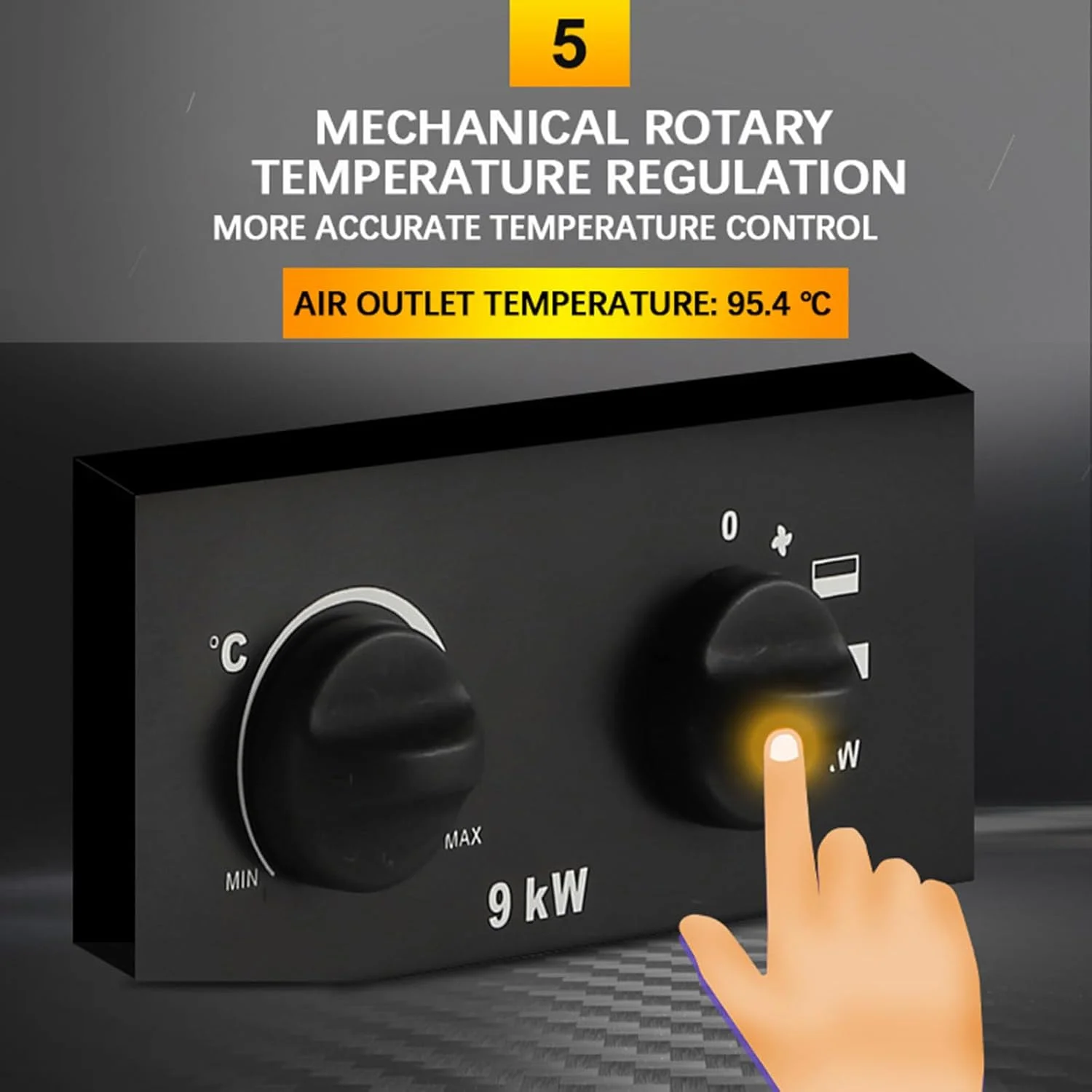 بخاری برقی صنعتی خانگی DPKKJFB با توان 3KW 5KW 9KW، بخاری فن دار برقی قابل حمل، گرمایش سریع، دمای ثابت، بخاری فضایی، 3 کیلو وات
