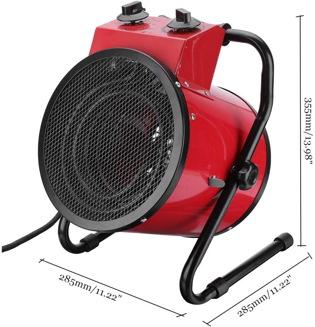 فن بخاری برقی صنعتی NDYJFLB 3000W، 220 ولت، بخاری گرمایشی تجاری قابل تنظیم، دمنده هوا برای کارگاه، گاراژ و فضاهای گرمایشی