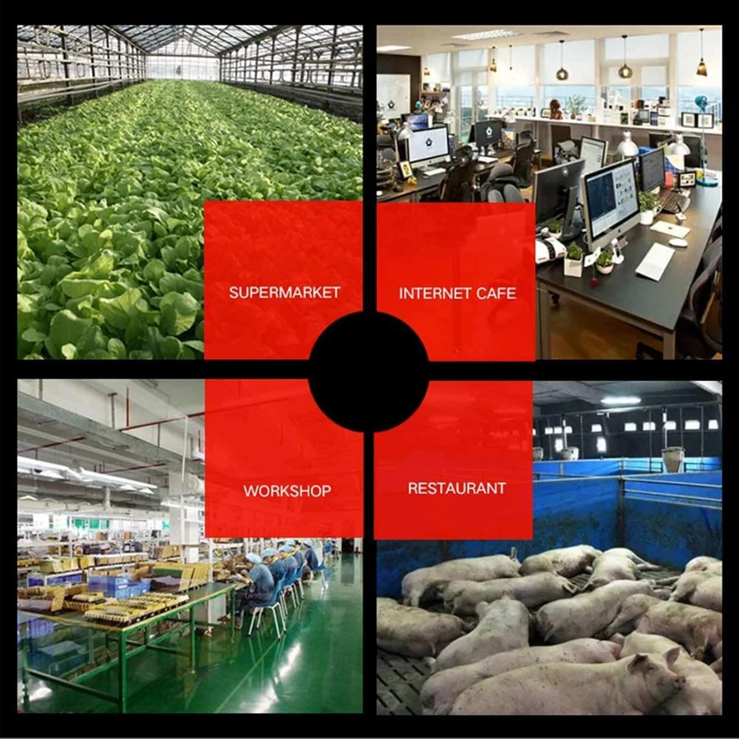 بخاری برقی صنعتی SSCYHT 220v با توان 2000 وات، بخاری فن دار PTC گرمایش سریع مناسب برای خانواده ها، مزارع، گاراژ، کارخانه، زیرزمین، انبار و فضای باز