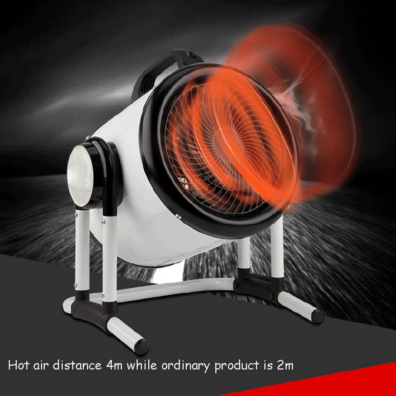 هیتر گرمایشی برقی تجاری WWART 3000W، بخاری برقی پرقدرت، فن های هوای گرم صنعتی خانگی