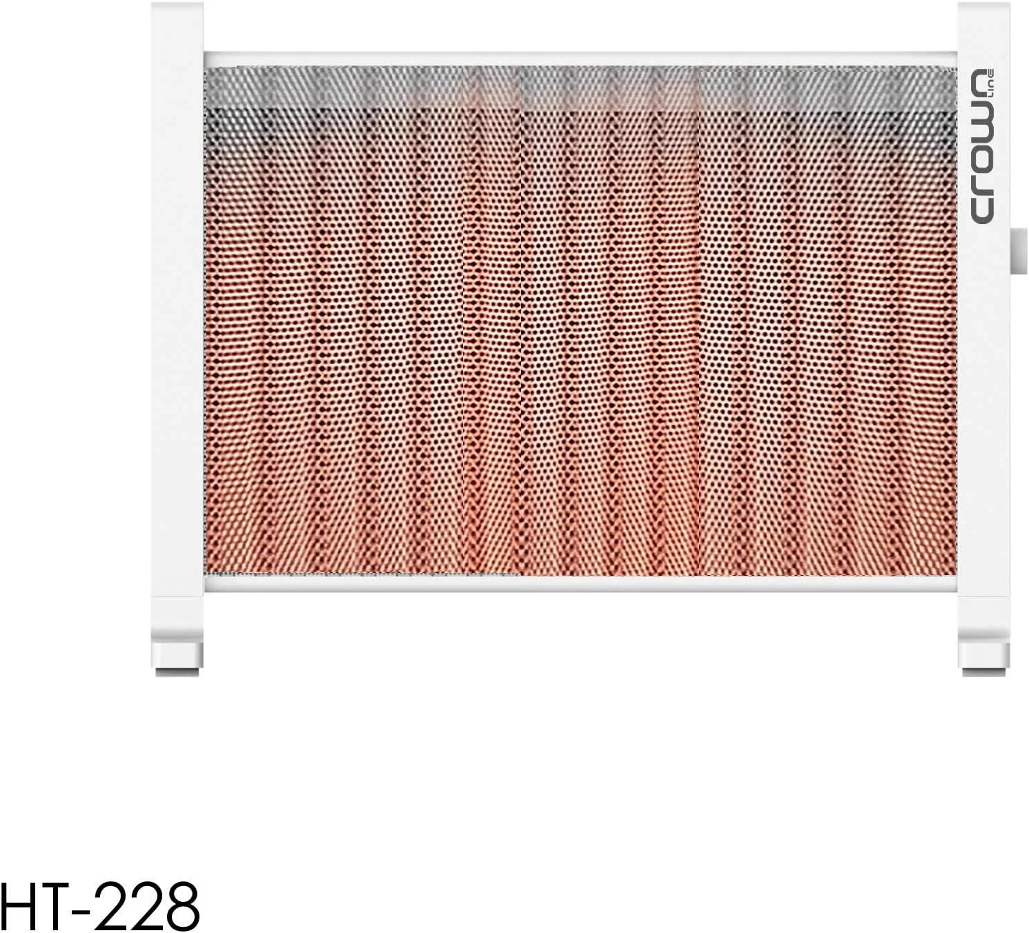 بخاری میکا پنلی Crownline، سفید، 4.6 کیلوگرم، HT-228 "حداقل 1 سال گارانتی سازنده"
