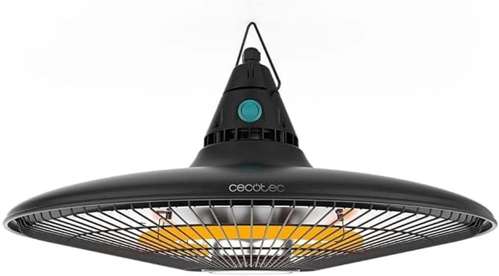 هیتر سقفی فضای باز Cecotec Readywarm 1500 Power. 1500 وات، فناوری هالوژن، محافظت IP65، کنترل از راه دور، منطقه پوشش 10 متر مربع