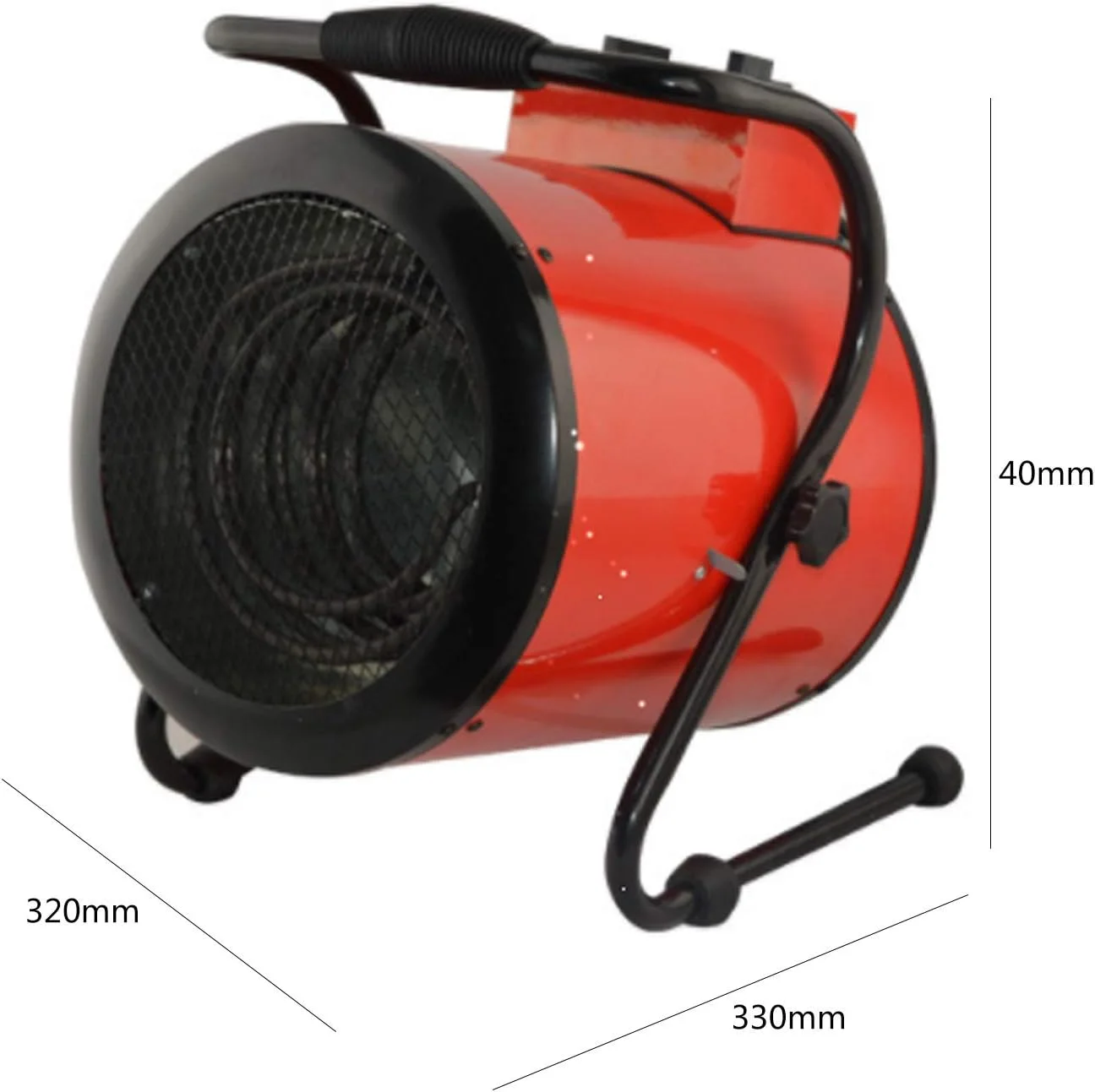 بخاری صنعتی SSCYHT مدل 3000w، بخاری فن دار 220 ولت برقی خانگی با توان بالا، دمنده هوای گرم رومیزی برای حمام، خانواده ها، مزارع، گاراژ، قرمز