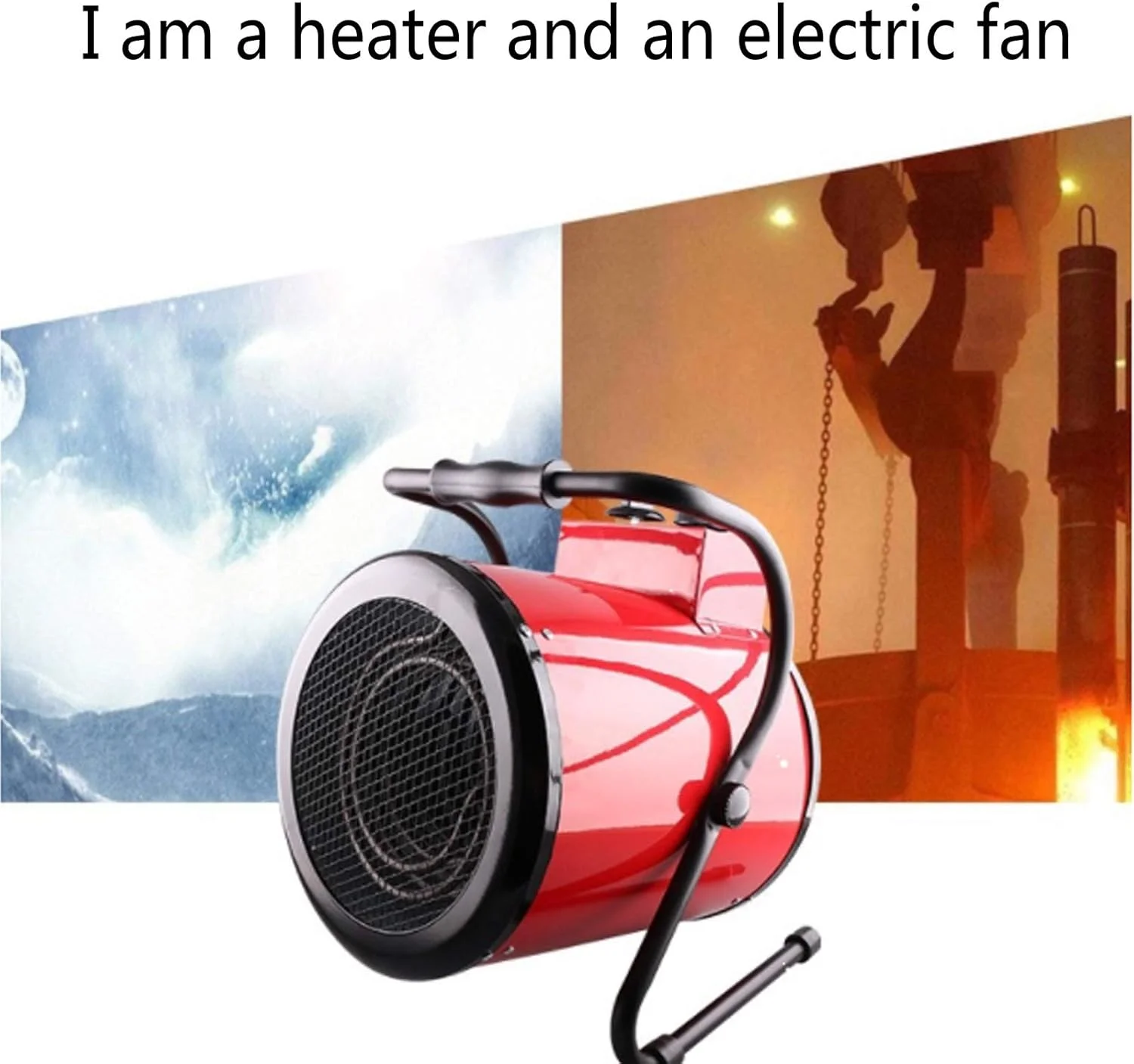 بخاری فن دار SSCYHT بخاری صنعتی پرقدرت بخاری برقی ضد آب برای گاراژ کارخانه زیرزمین انبار و استفاده در فضای باز، کالیبر 230 میلی متر