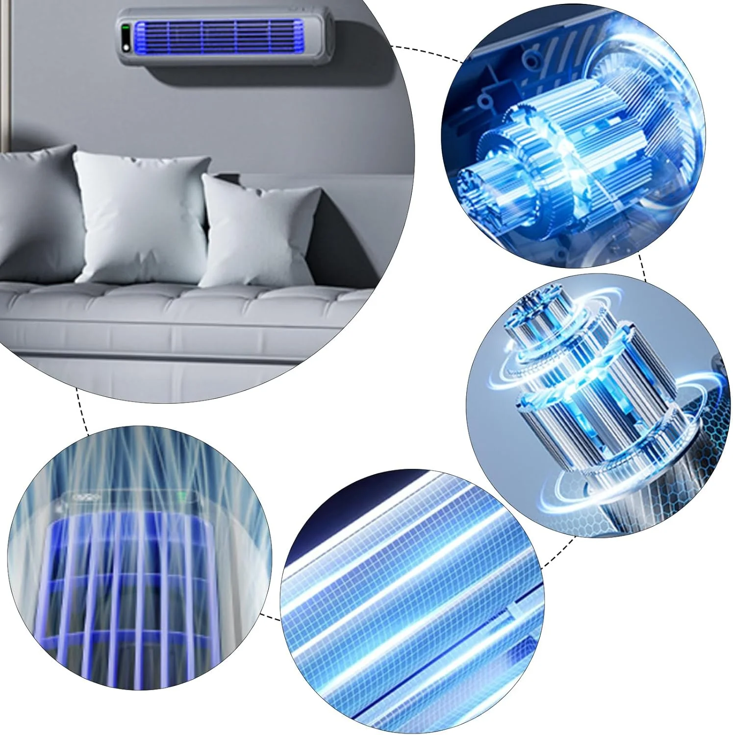کولر گازی قابل حمل SACLI Cooling Ace، فن خنک کننده بی صدا، کولر گازی برج قابل شارژ با 3 سرعت برای اتاق خواب، دفتر، حمام یا آشپزخانه (خاکستری) کولر گازی قابل حمل SACLI Cooling Ace، فن خنک کننده بی صدا، کولر گازی برج قابل شارژ با 3 سرعت برای اتاق خواب، دفتر، حمام یا آشپزخانه (خاکستری)