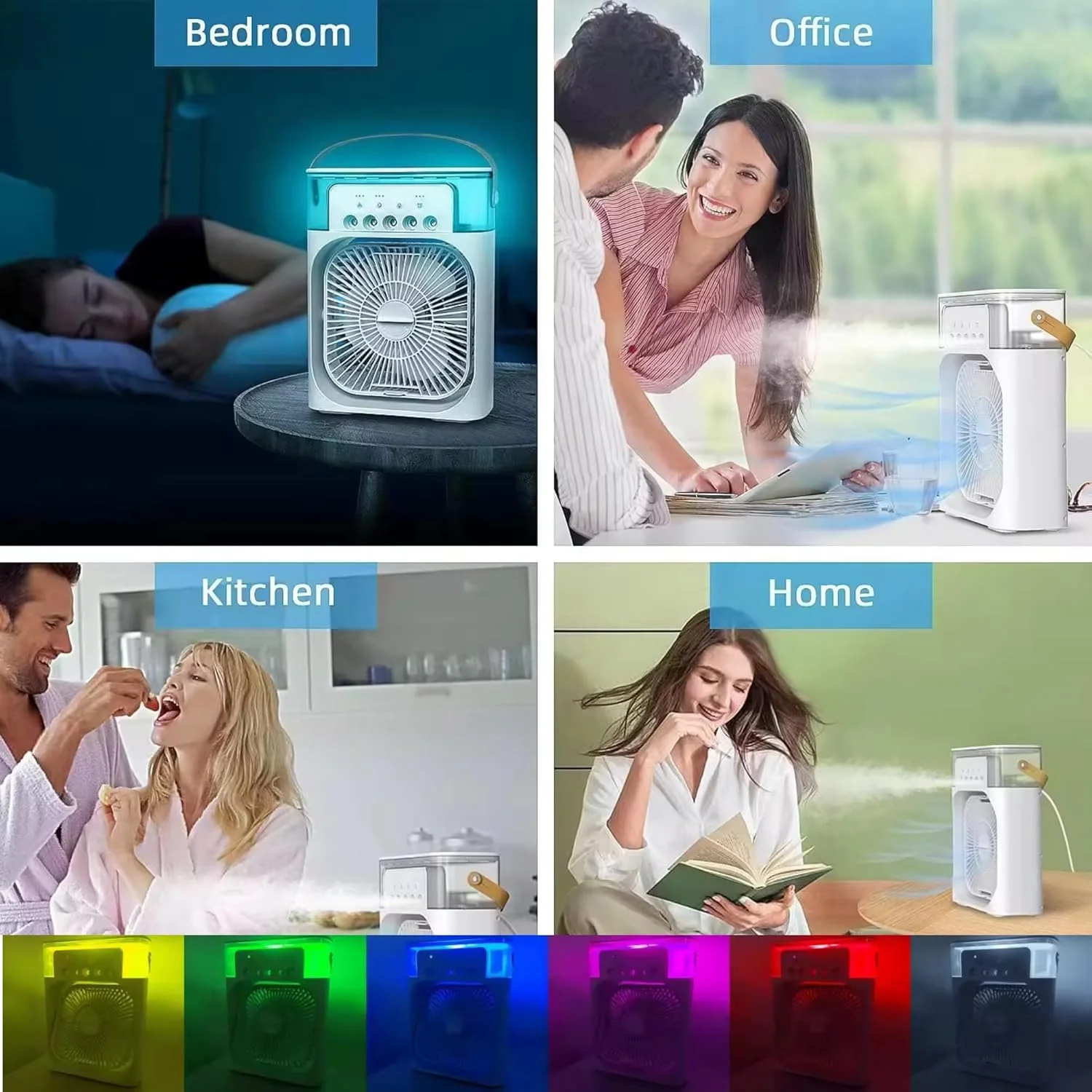 کولر گازی قابل حمل VUITTOX، کولر تبخیری کوچک، کولر 600 میلی لیتری با 3 سرعت، تهویه مطبوع شخصی USB با 7 چراغ LED، فن خنک کننده AC تایمر 1-3 ساعته برای اتاق کار اداری منزل، (سفید) کولر گازی قابل حمل VUITTOX، کولر تبخیری کوچک، کولر 600 میلی لیتری با 3 سرعت، تهویه مطبوع شخصی USB با 7 چراغ LED، فن خنک کننده AC تایمر 1-3 ساعته برای اتاق کار اداری منزل، (سفید)