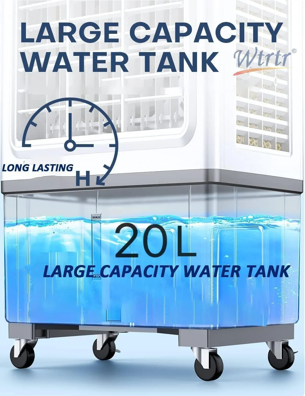 کولر هوای خانگی Wtrtr 20 لیتری، کولر هوای تبخیری، فن خنک کننده هوای مطبوع خانگی، فن خنک کننده هوای سرد تک تجاری، کولر گازی متحرک خانگی (سفید 20 لیتری) کولر هوای خانگی Wtrtr 20 لیتری، کولر هوای تبخیری، فن خنک کننده هوای مطبوع خانگی، فن خنک کننده هوای سرد تک تجاری، کولر گازی متحرک خانگی (سفید 20 لیتری)