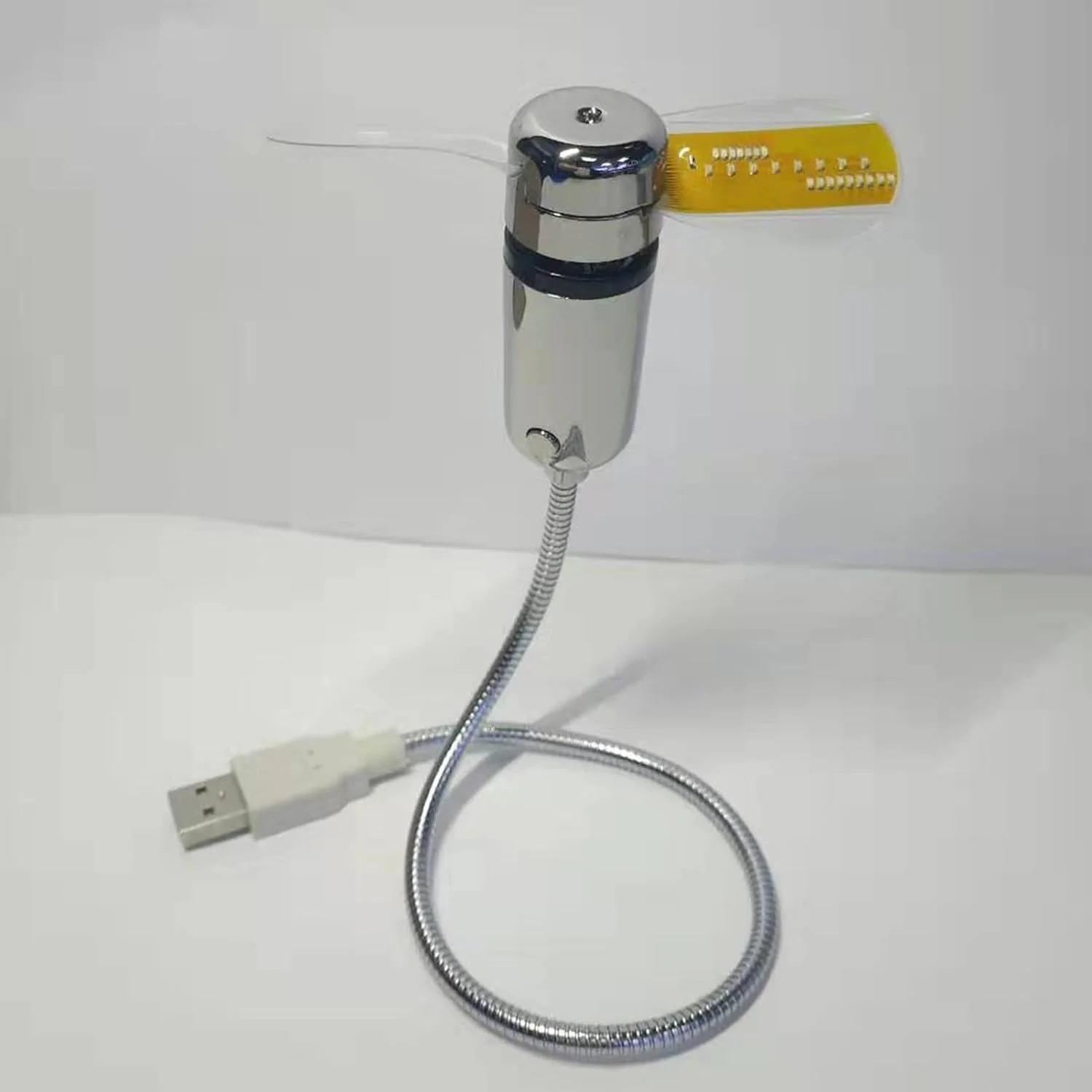 فن خنک کننده USB kinrguiyuez، فن نمایشگر دما و ساعت رومیزی | خنک کننده هوا با گردن غازی قابل تنظیم، الکترونیک بی صدا برای خوابگاه، مدرسه، اتاق خواب دانشجویان
