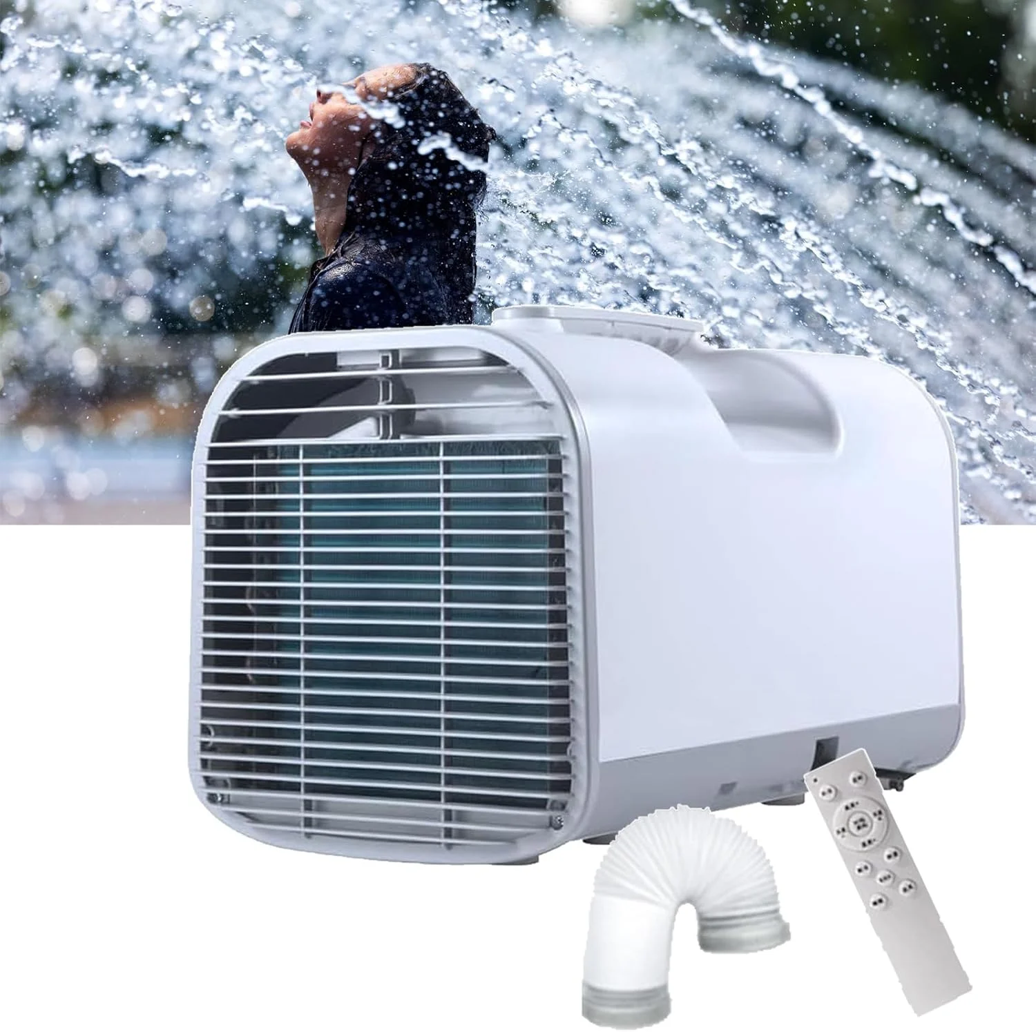 کولر گازی قابل حمل چادر CNAOHGHN با ظرفیت 4079btu/4777btu، خنک کننده، 110v/220v/12v/24v DC، قابل تنظیم از 16-32 درجه سانتیگراد، رطوبت زدایی، 5-10 متر مربع برای RV