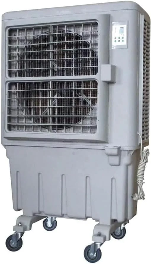 کولر آبی 60 لیتری تبخیری، فن خنک کننده هوا برای منزل، فن خنک کننده تک سرما، کولر آبی متحرک تجاری برای منزل (60 لیتر)