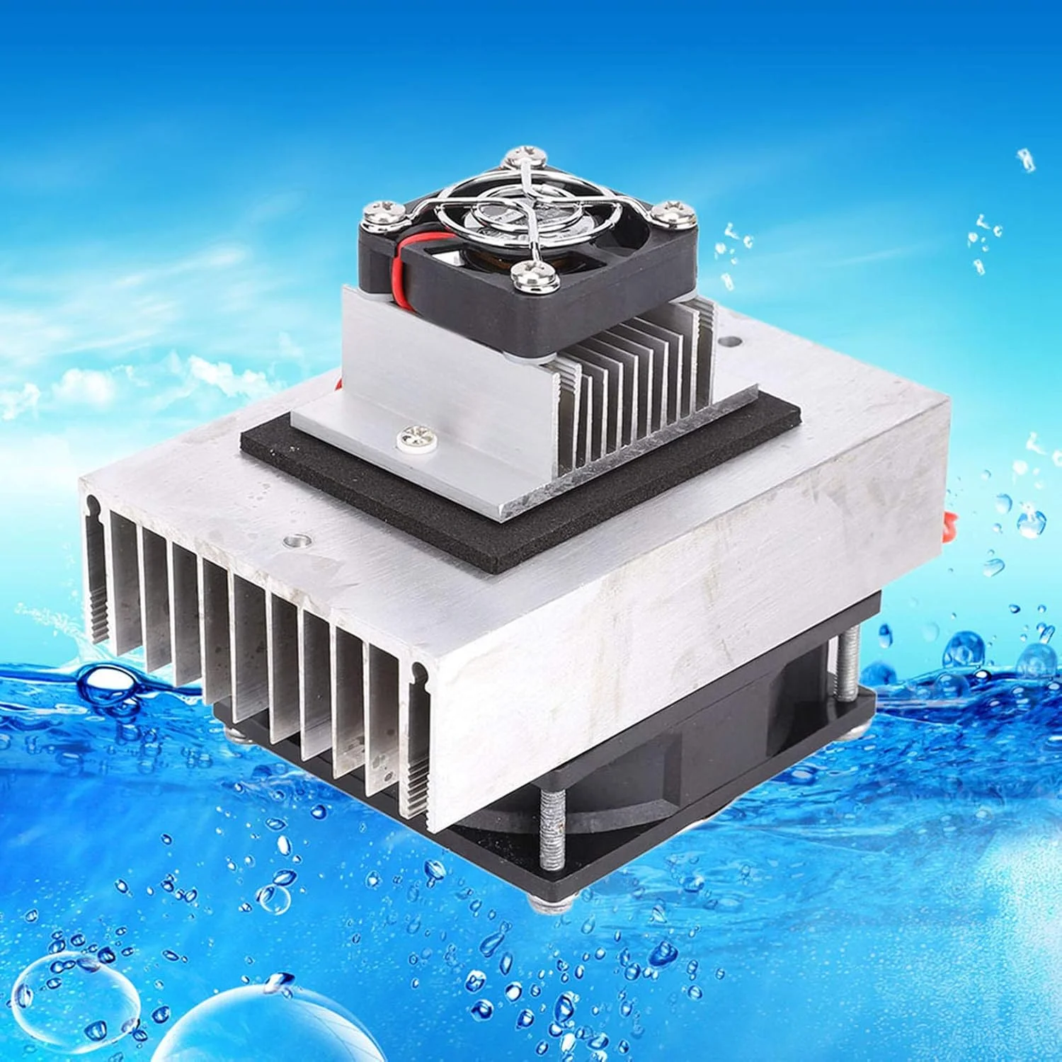 کیت سیستم خنک کننده ترموالکتریک Peltier DC12V 120x100x80mm خنک کننده نیمه هادی برای هیت سینک کامپیوتر، تخت حیوانات خانگی، تبرید فضای کوچک، یخچال کوچک DIY مناسب برای TEC1-12706