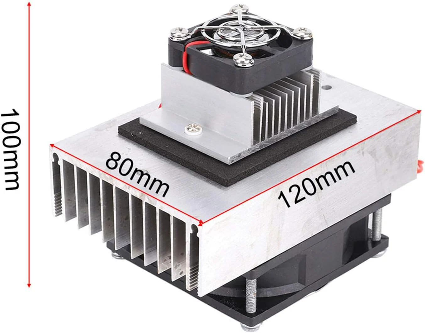 کیت سیستم خنک کننده ترموالکتریک Peltier DC12V 120x100x80mm خنک کننده نیمه هادی برای هیت سینک کامپیوتر، تخت حیوانات خانگی، تبرید فضای کوچک، یخچال کوچک DIY مناسب برای TEC1-12706