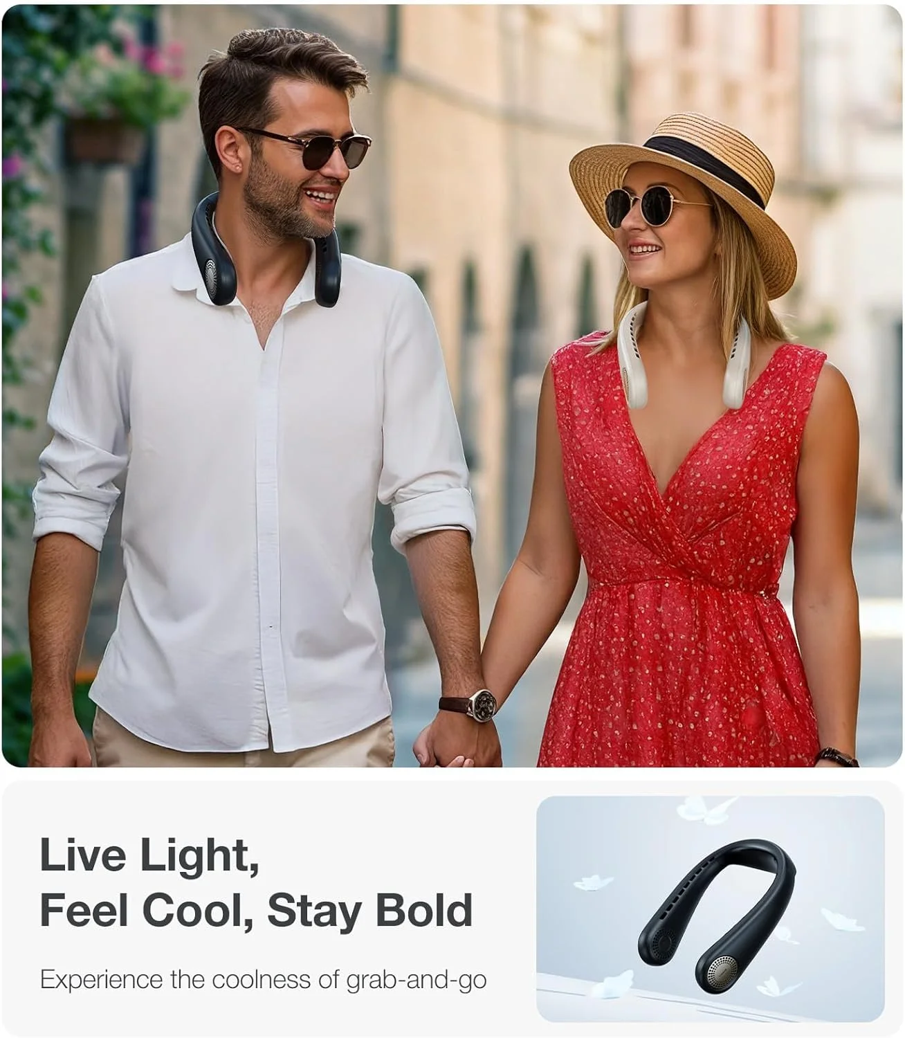 فن گردنی ارتقا یافته TORRAS COOLiFY Air 2025 با قابلیت خنک کننده دوگانه هوا، فن فوق العاده سبک و قابل حمل شارژی، فن خنک کننده شخصی، لوازم ضروری سفر، هدیه برای پدر، همسر، پدر، مشکی