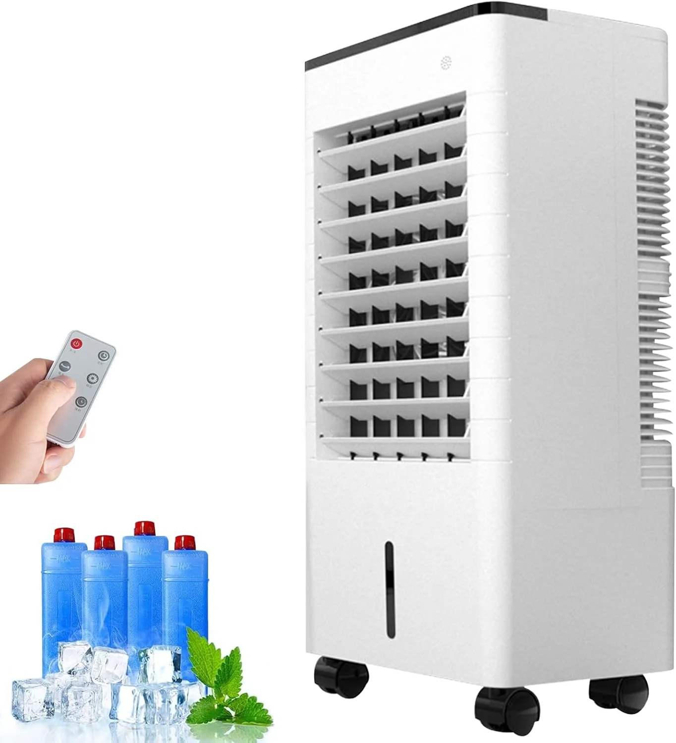 مدل‌های جدید کولر گازی قابل حمل خانگی، کولر تبخیری 3 در 1 با 4 بسته یخ، چرخش 120 درجه، تایمر 12 ساعته، 3 سرعت، کنترل از راه دور، فن خنک کننده اتاق مرداب برای اتاق خواب، دفتر