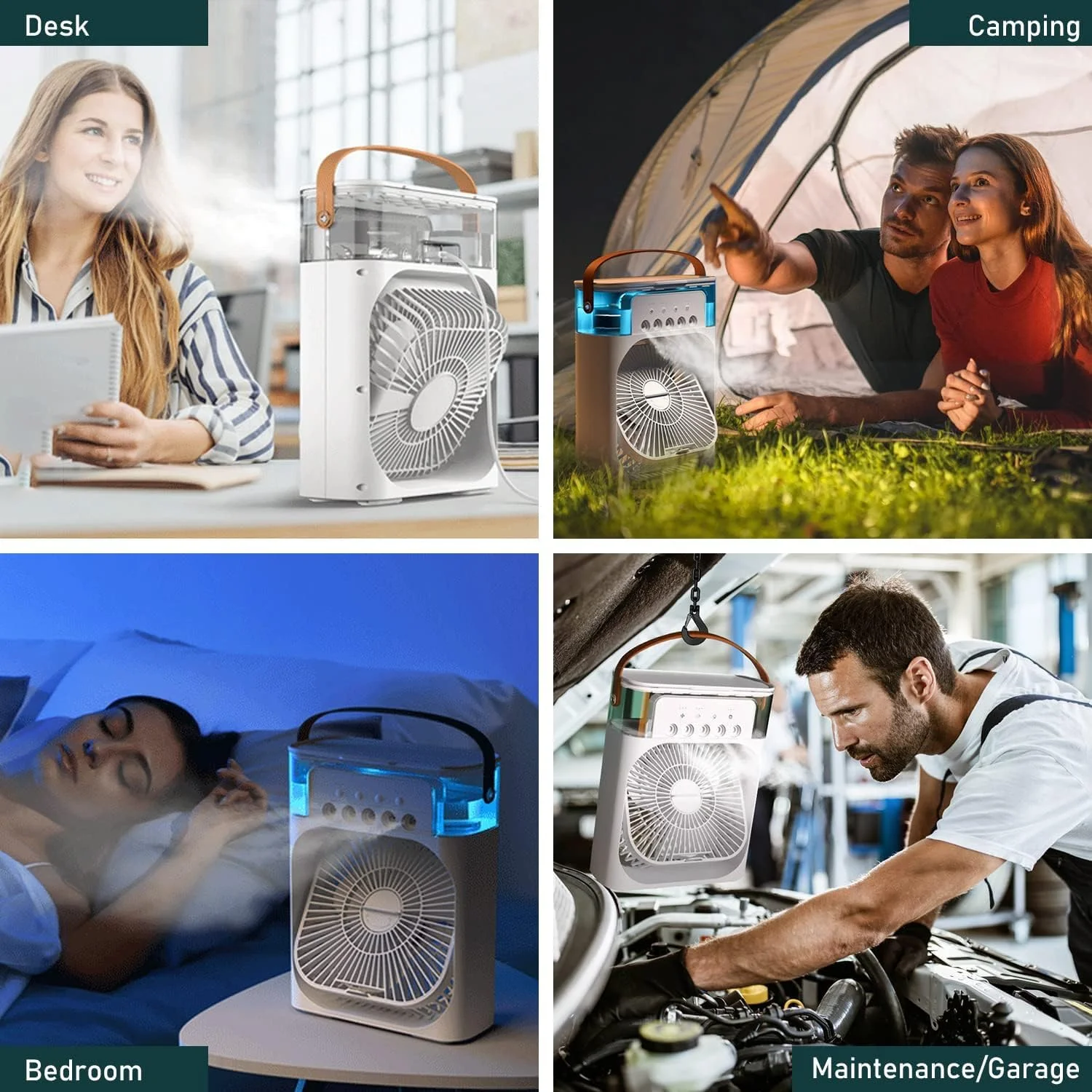کولر گازی قابل حمل UNUSROOM، کولر تبخیری کوچک، کولر 700 میلی لیتری با 3 سرعت، کولر شخصی USB با 7 چراغ LED، فن خنک کننده AC تایمر 1-3 ساعته برای اتاق کار اداری منزل، سفید (LFJ) کولر گازی قابل حمل UNUSROOM، کولر تبخیری کوچک، کولر 700 میلی لیتری با 3 سرعت، کولر شخصی USB با 7 چراغ LED، فن خنک کننده AC تایمر 1-3 ساعته برای اتاق کار اداری منزل، سفید (LFJ)