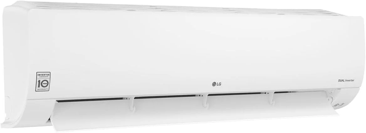 کولر گازی اسپلیت اینورتر ال جی Dualcool با ظرفیت 36000 BTU و 3 تن، دارای Wi-Fi، سفید