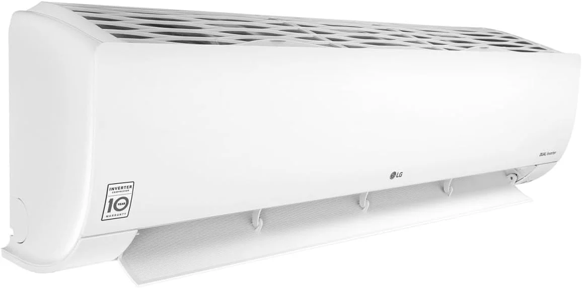 کولر گازی اسپلیت اینورتر ال جی Dualcool با ظرفیت 36000 BTU و 3 تن، دارای Wi-Fi، سفید