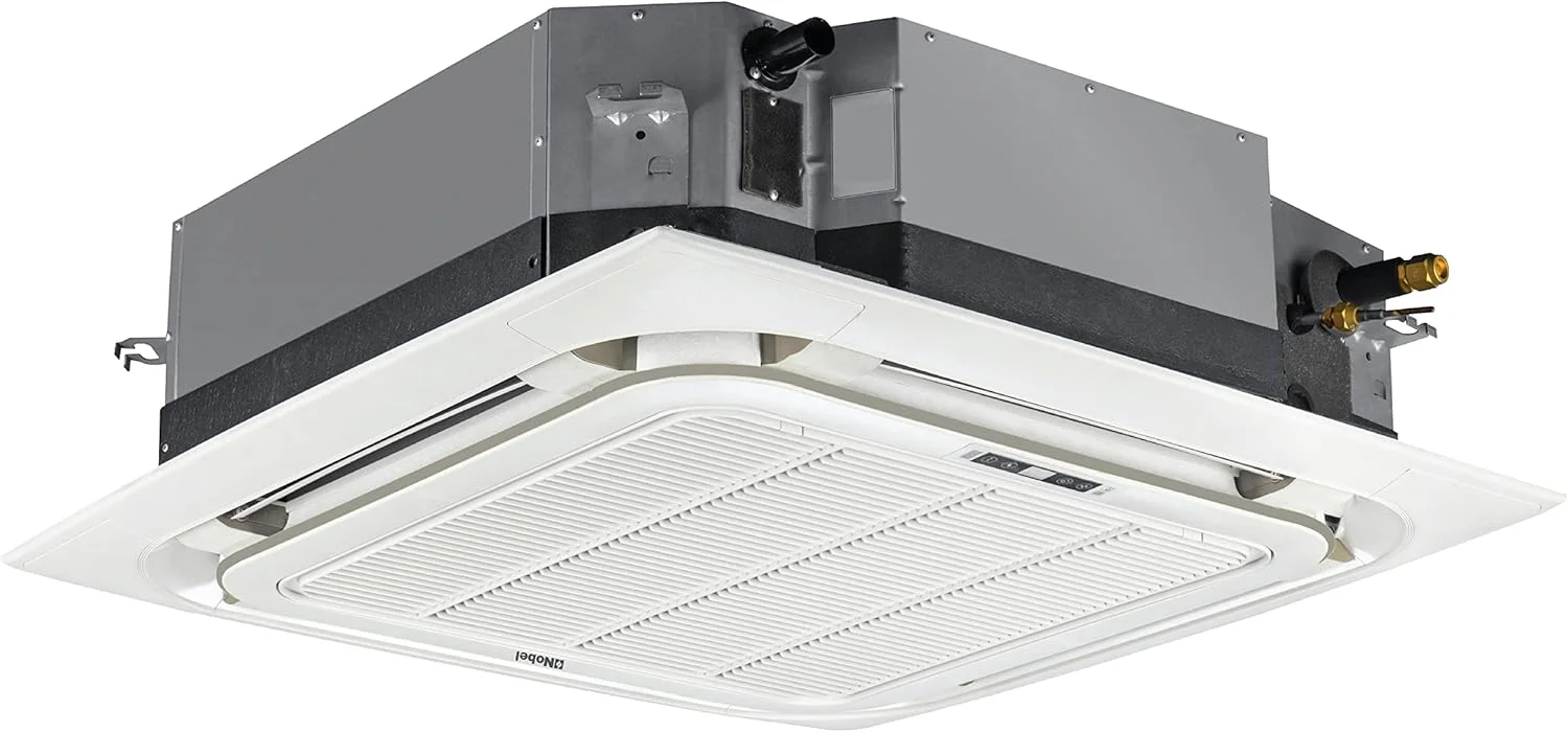 کولر گازی کاستی نوبل 30000 BTU سرمایشی، شرایط آب و هوایی T3، مبرد R410A، محافظت در برابر اضافه بار، تشخیص خودکار، تایمر 24 ساعته، پره طلایی، راه اندازی مجدد خودکار NCAC30 سفید