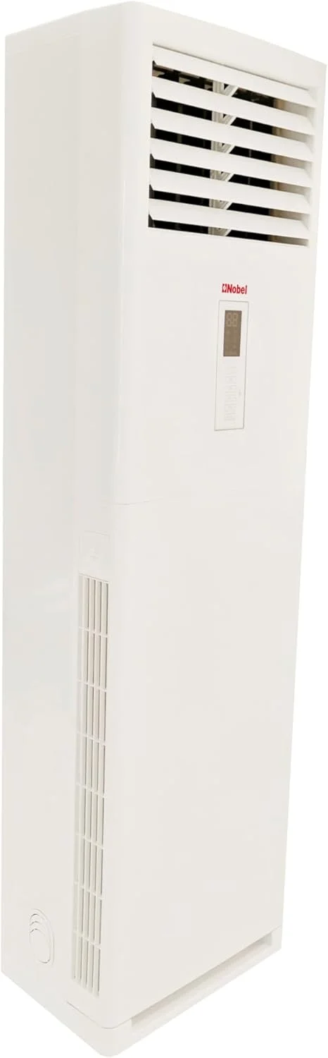 کولر گازی ایستاده نوبل با ظرفیت سرمایش 24000 BTU، شرایط آب و هوایی T3، مبرد R600a، کمپرسور روتاری، سرمایش کارآمد NFA24T3 سفید