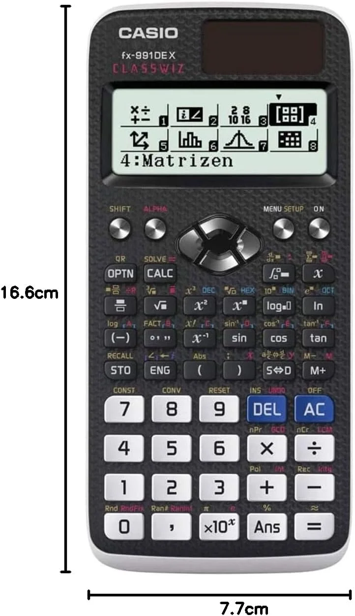 ماشین حساب مهندسی کاسیو FX-991DE X ClassWiz با نمایشگر طبیعی ماشین حساب مهندسی کاسیو FX-991DE X ClassWiz با نمایشگر طبیعی