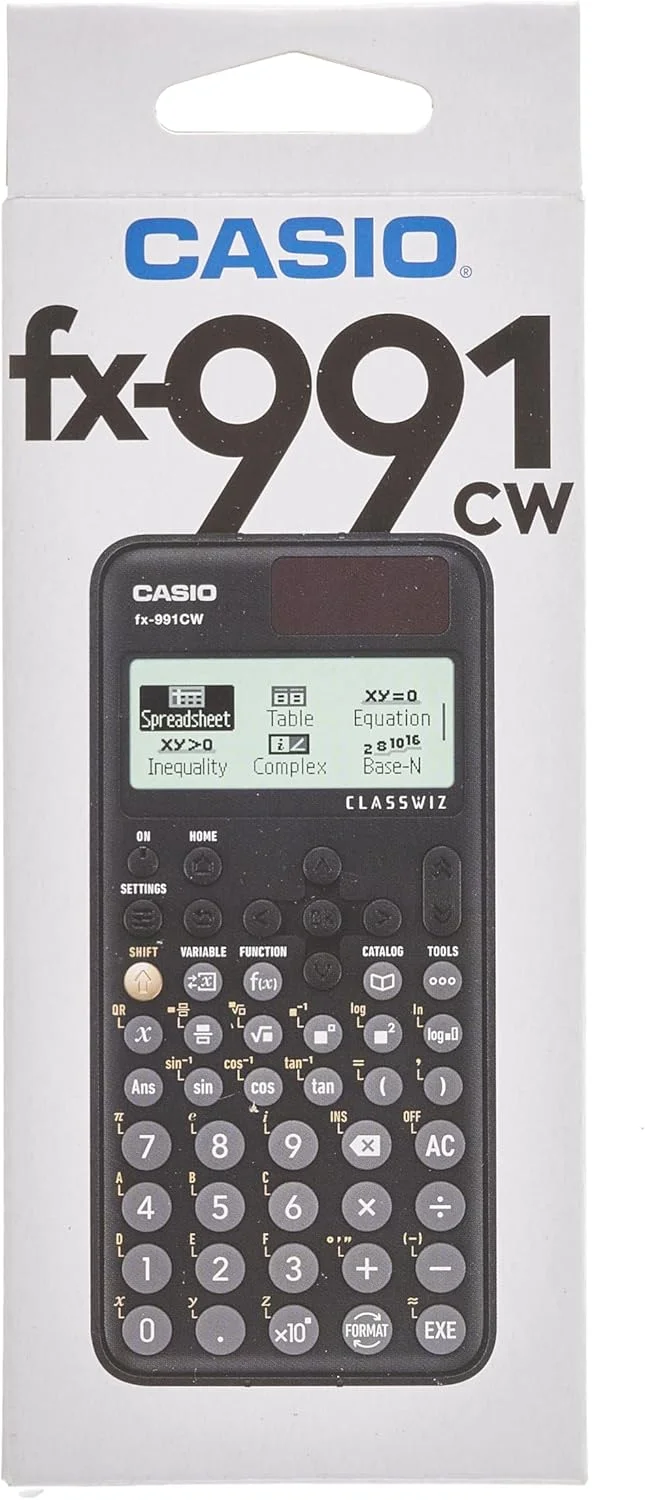 ماشین حساب علمی کاسیو FX-991CW، 540 عملکرد و نمایشگر طبیعی ماشین حساب علمی کاسیو FX-991CW، 540 عملکرد و نمایشگر طبیعی