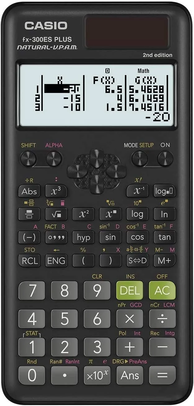 ماشین حساب علمی استاندارد کاسیو مدل Fx-300Esplus2 ویرایش دوم، مشکی