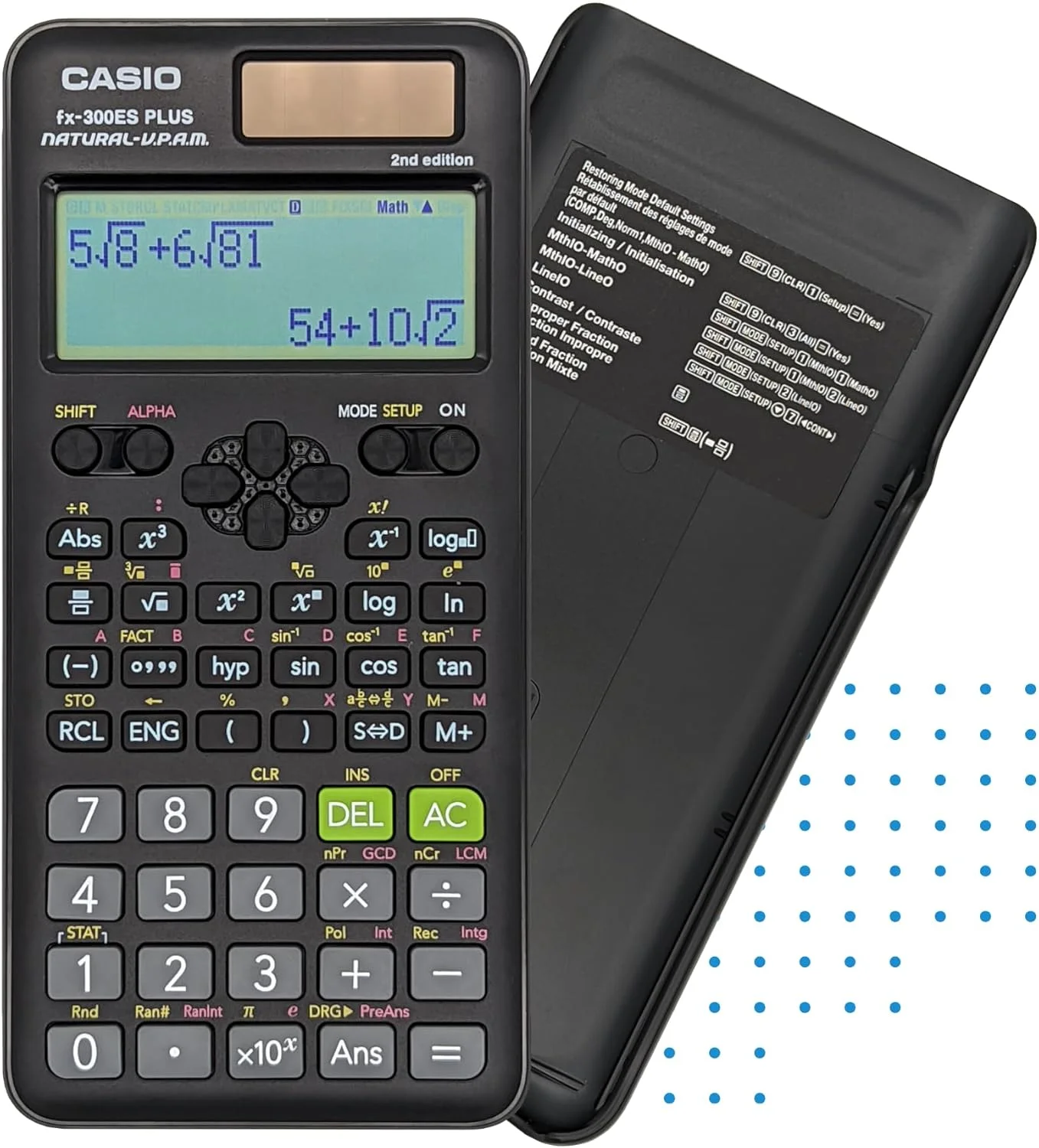 ماشین حساب علمی استاندارد کاسیو مدل Fx-300Esplus2 ویرایش دوم، مشکی ماشین حساب علمی استاندارد کاسیو مدل Fx-300Esplus2 ویرایش دوم، مشکی