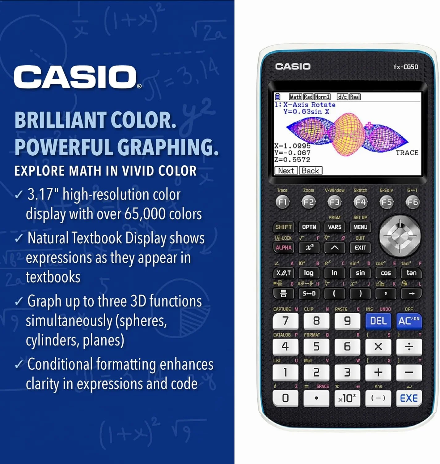 ماشین حساب گرافیکی رنگی CASIO PRIZM FX-CG50 ماشین حساب گرافیکی رنگی CASIO PRIZM FX-CG50