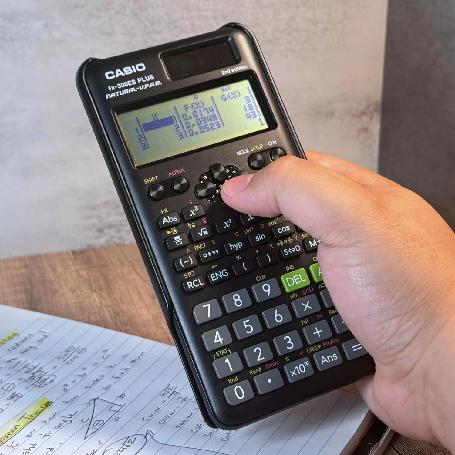ماشین حساب علمی استاندارد کاسیو مدل Fx-300Esplus2 ویرایش دوم، مشکی ماشین حساب علمی استاندارد کاسیو مدل Fx-300Esplus2 ویرایش دوم، مشکی