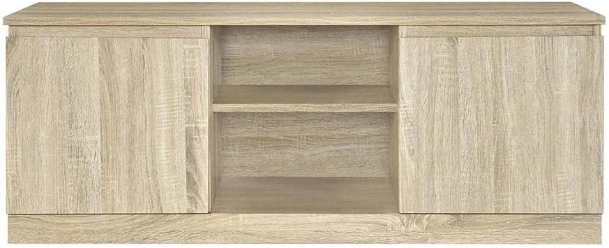 کابینت تلویزیون دانوب هوم مدل V2 Cenon مناسب تلویزیون تا 50 اینچ | طراحی مدرن و سرگرمی | واحد دیواری مبلمان | پایه تلویزیون چوبی برای اتاق نشیمن، اتاق خواب | قفسه واحد تلویزیون L130Xw45Xh50 سانتی متر - - بلوط طبیعی