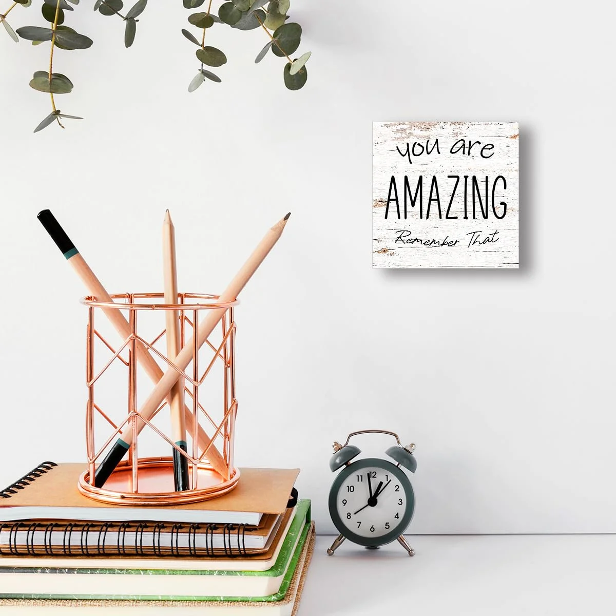 تابلو چوبی انگیزشی WUZYOU، دکور دیوار، "تو فوق العاده ای، این را به یاد داشته باش"، تزئینات انگیزشی برای میز، قفسه، خانه و دفتر کار