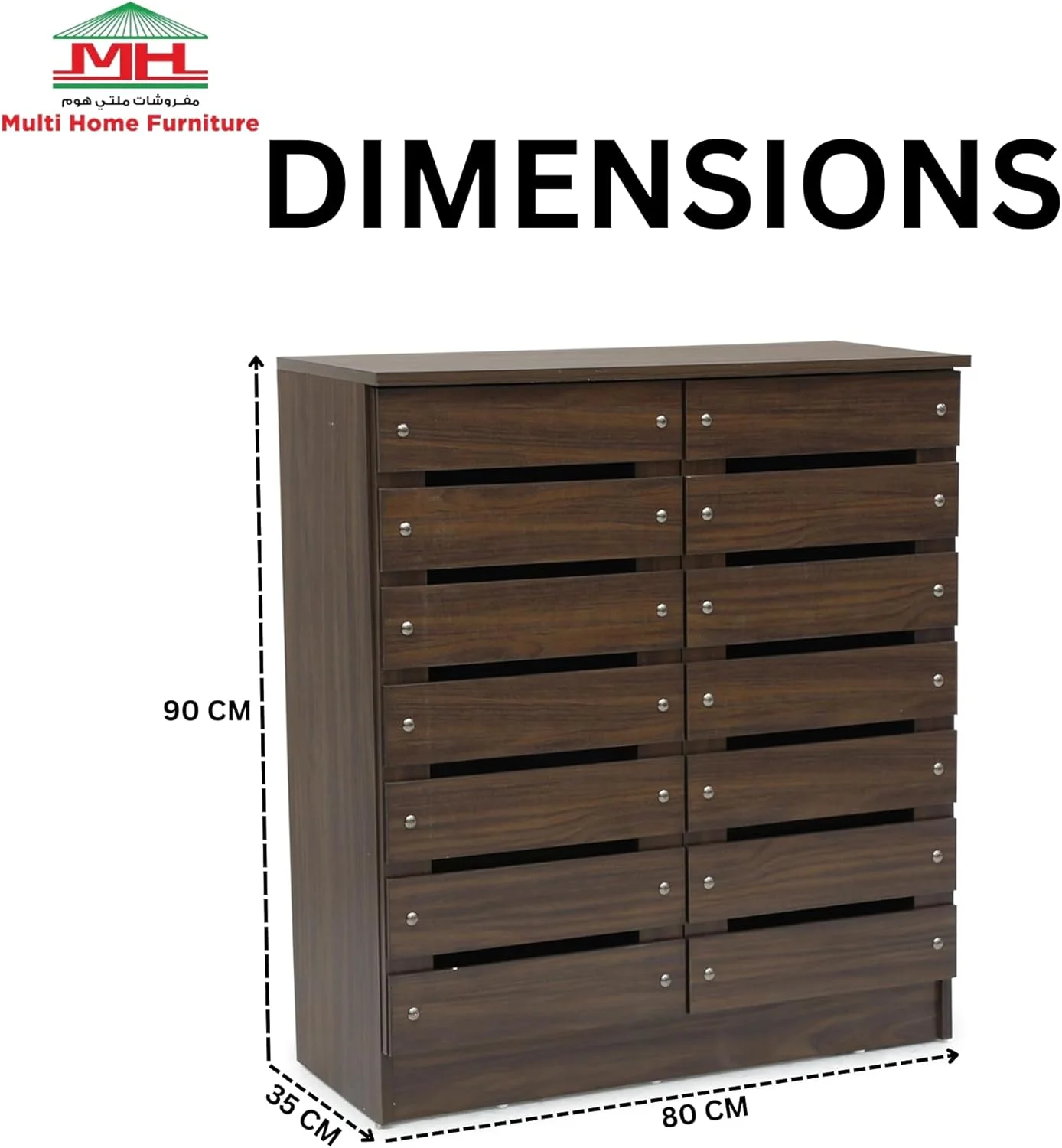 جاکفشی چوبی بلوط چند منظوره Multi Home Furniture - کابینت کفش با روکش ضد گرد و غبار، سازمان دهنده کفش 2 درب با 4 قفسه پهن، کابینت نگهداری کفش ایستاده برای خانه، راهرو، اتاق نشیمن جاکفشی چوبی بلوط چند منظوره Multi Home Furniture - کابینت کفش با روکش ضد گرد و غبار، سازمان دهنده کفش 2 درب با 4 قفسه پهن، کابینت نگهداری کفش ایستاده برای خانه، راهرو، اتاق نشیمن