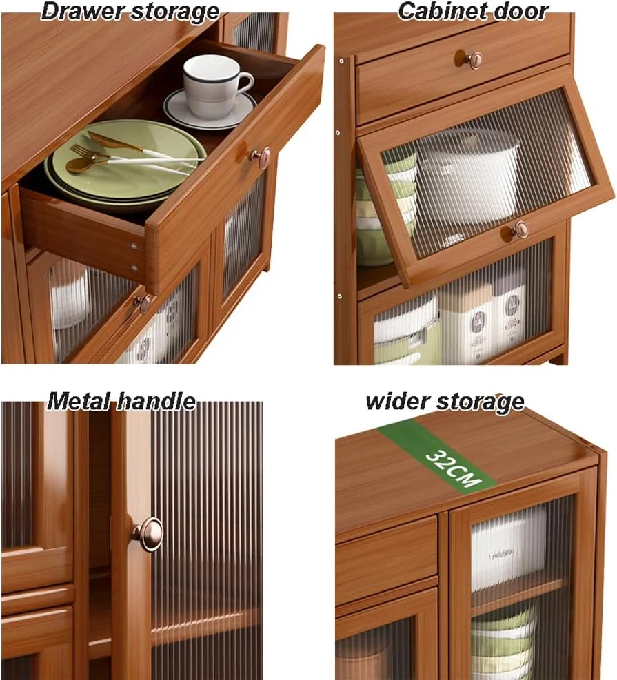 کابینت آشپزخانه چوبی مدرن NKX با قفسه برای اتاق نشیمن و آشپزخانه
