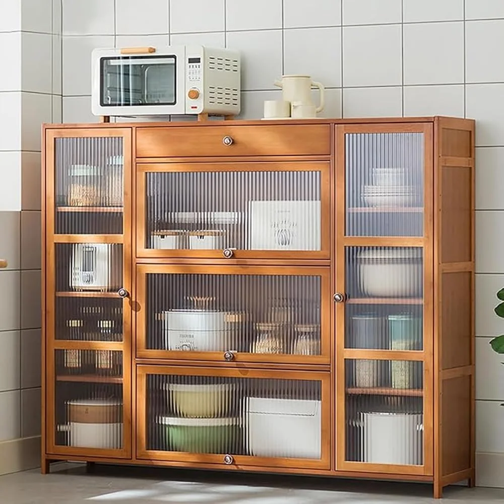 کابینت آشپزخانه چوبی مدرن NKX با قفسه برای اتاق نشیمن و آشپزخانه