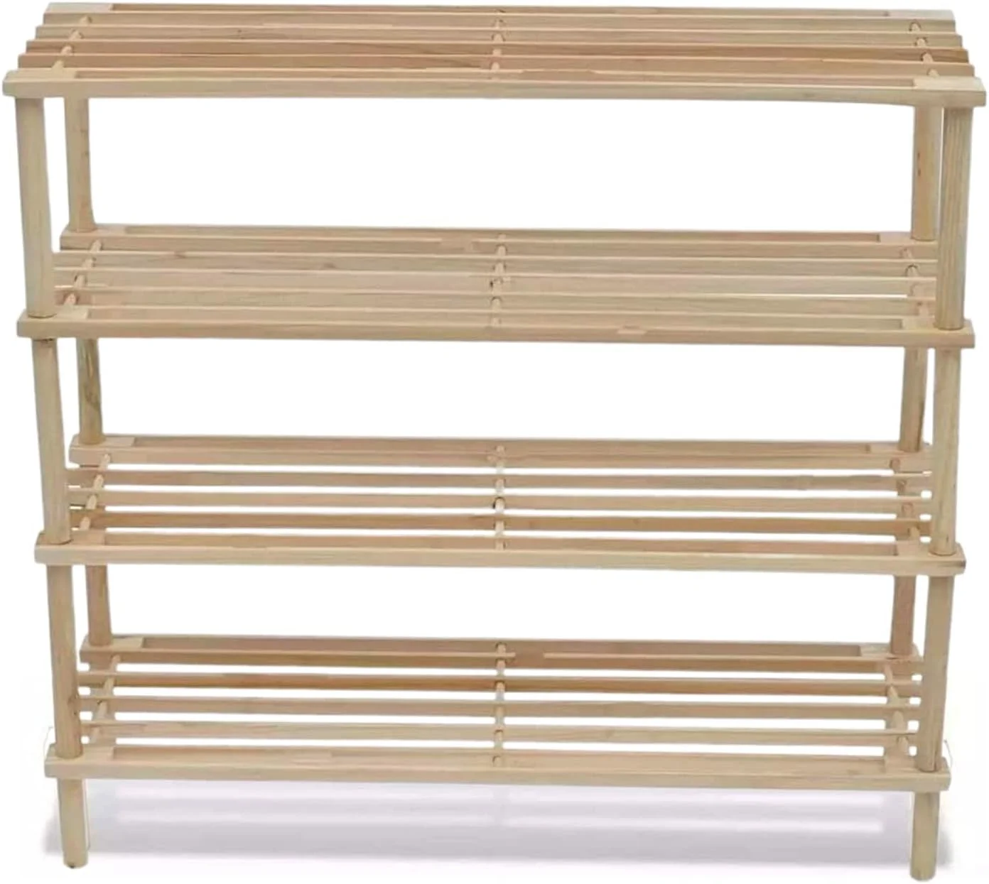 جاکفشی چوبی 4 طبقه ایستاده مدل WEST STANDOUT - ابعاد 63x26x67 سانتی متر
