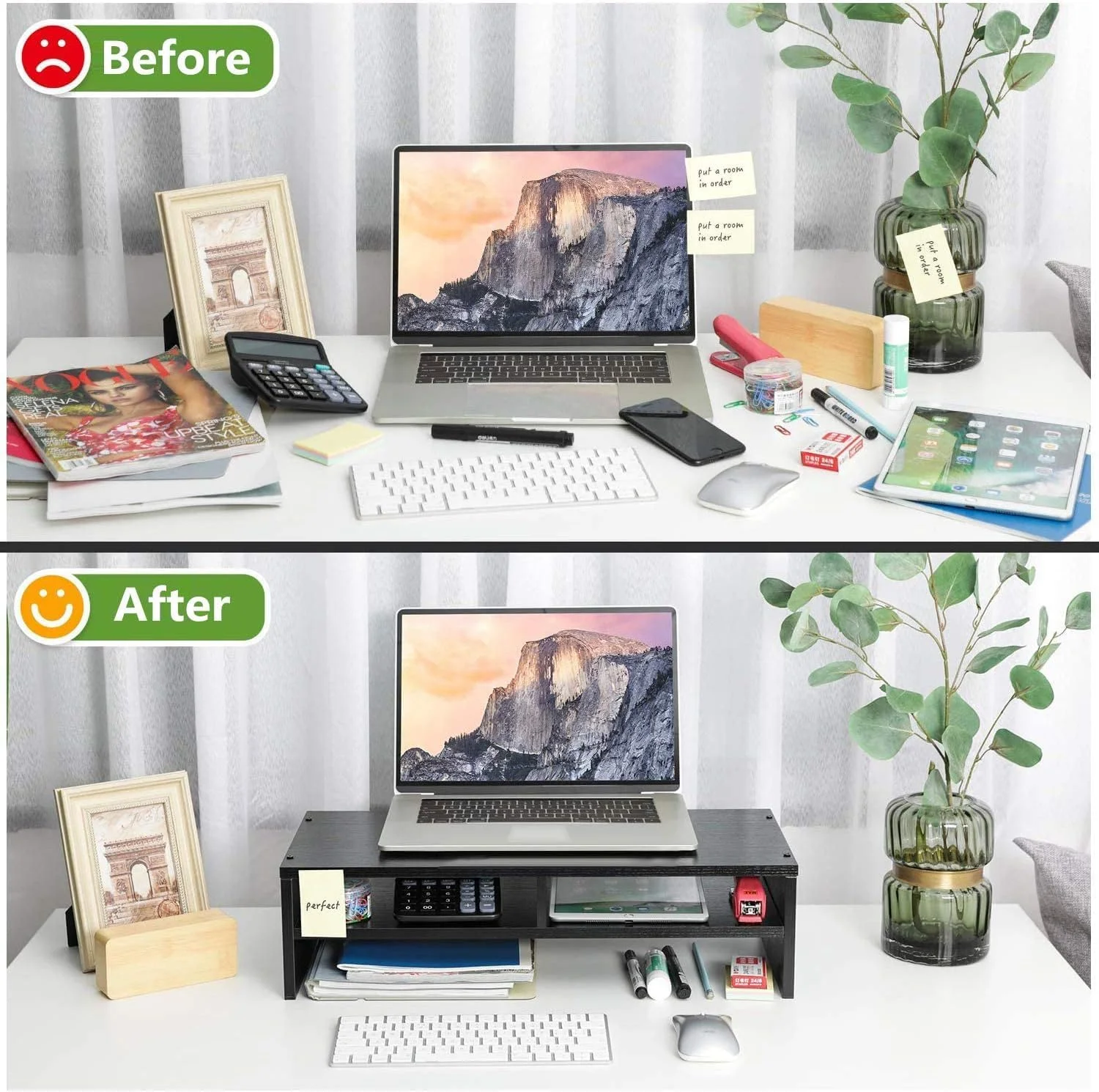 پایه مانیتور کامپیوتر EETU، میز بالابر مانیتور رومیزی 2 طبقه، سازمان دهنده ذخیره سازی چوبی، بالابرهای بزرگ مانیتور با قفسه ذخیره سازی 3 طبقه، سازمان دهنده رومیزی، برای کامپیوتر، لپ تاپ، ایکس باکس، چاپگر، دفتر، خانه، مدرسه پایه مانیتور کامپیوتر EETU، میز بالابر مانیتور رومیزی 2 طبقه، سازمان دهنده ذخیره سازی چوبی، بالابرهای بزرگ مانیتور با قفسه ذخیره سازی 3 طبقه، سازمان دهنده رومیزی، برای کامپیوتر، لپ تاپ، ایکس باکس، چاپگر، دفتر، خانه، مدرسه