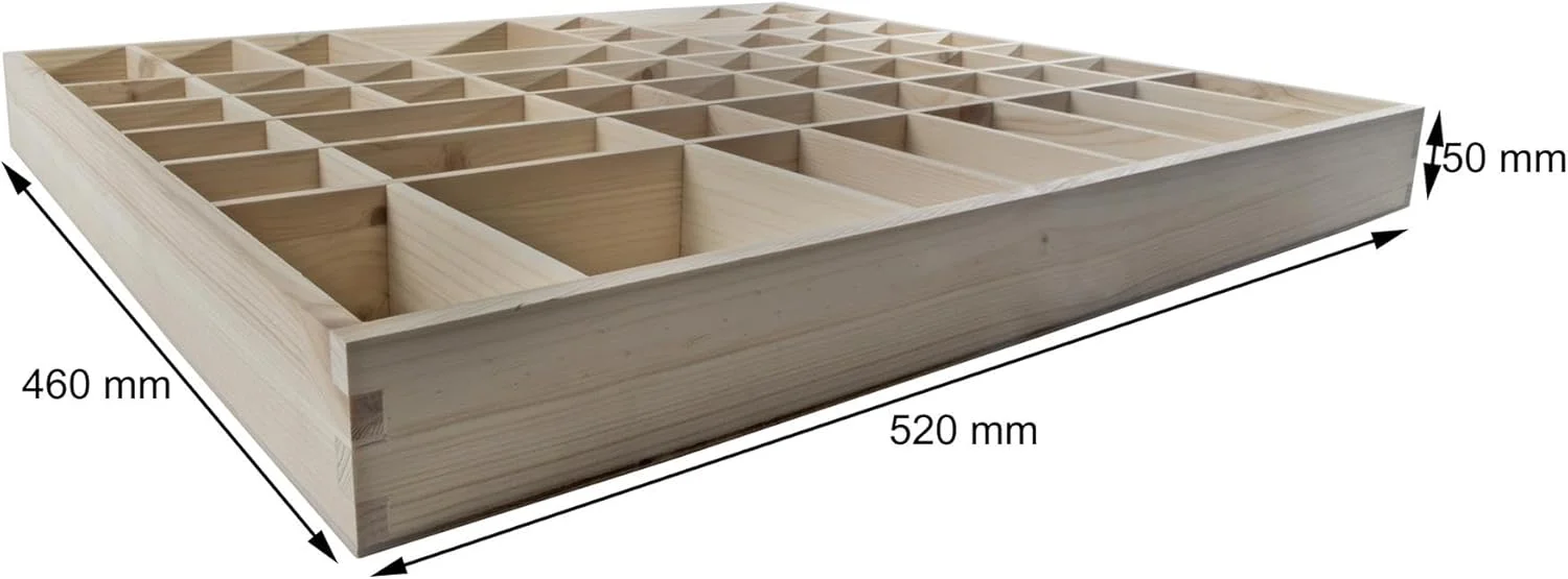 کابینت ویترینی دیواری چوبی بزرگ WooDeeDoo | 51 محفظه | 52 x 46 x 5 سانتی متر | واحد آویز دیواری سازمان دهنده سوغاتی | چوب تزئینی رنگ نشده و فرآوری نشده کابینت ویترینی دیواری چوبی بزرگ WooDeeDoo | 51 محفظه | 52 x 46 x 5 سانتی متر | واحد آویز دیواری سازمان دهنده سوغاتی | چوب تزئینی رنگ نشده و فرآوری نشده
