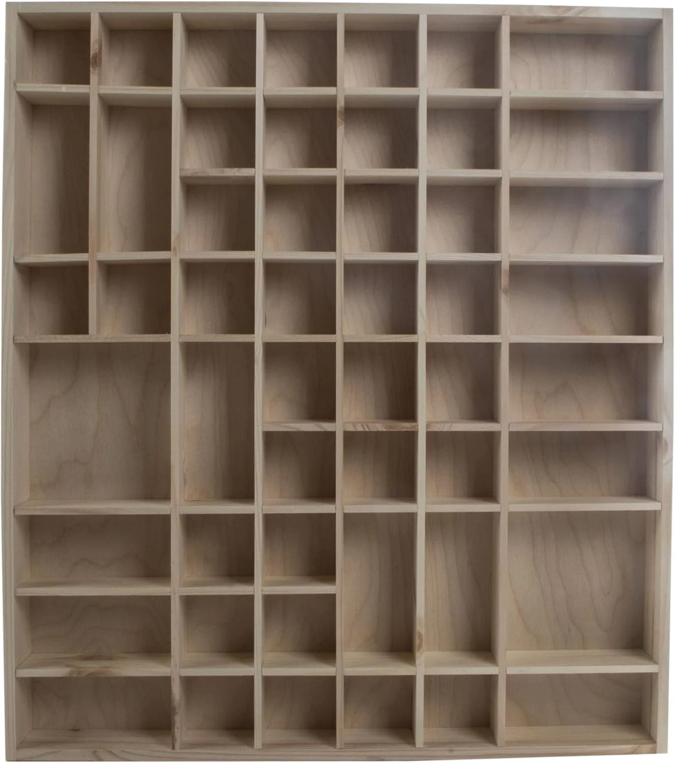 کابینت ویترینی دیواری چوبی بزرگ WooDeeDoo | 51 محفظه | 52 x 46 x 5 سانتی متر | واحد آویز دیواری سازمان دهنده سوغاتی | چوب تزئینی رنگ نشده و فرآوری نشده کابینت ویترینی دیواری چوبی بزرگ WooDeeDoo | 51 محفظه | 52 x 46 x 5 سانتی متر | واحد آویز دیواری سازمان دهنده سوغاتی | چوب تزئینی رنگ نشده و فرآوری نشده