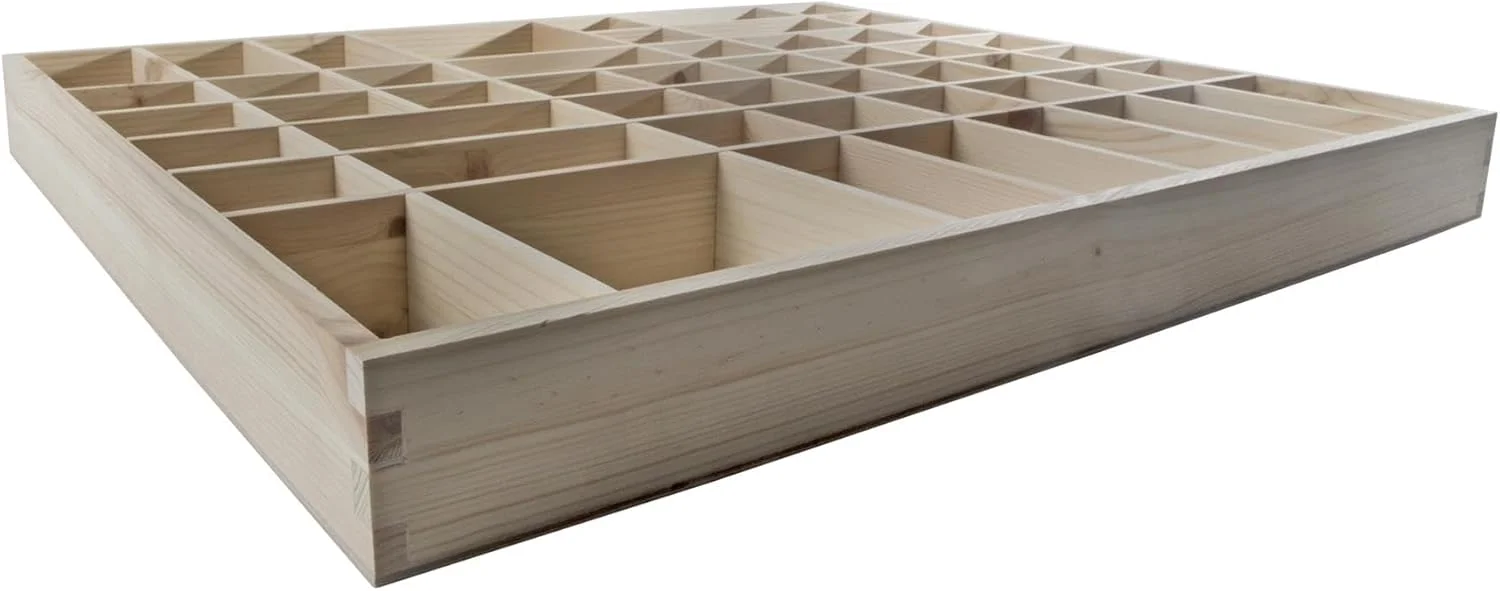 کابینت ویترینی دیواری چوبی بزرگ WooDeeDoo | 51 محفظه | 52 x 46 x 5 سانتی متر | واحد آویز دیواری سازمان دهنده سوغاتی | چوب تزئینی رنگ نشده و فرآوری نشده کابینت ویترینی دیواری چوبی بزرگ WooDeeDoo | 51 محفظه | 52 x 46 x 5 سانتی متر | واحد آویز دیواری سازمان دهنده سوغاتی | چوب تزئینی رنگ نشده و فرآوری نشده