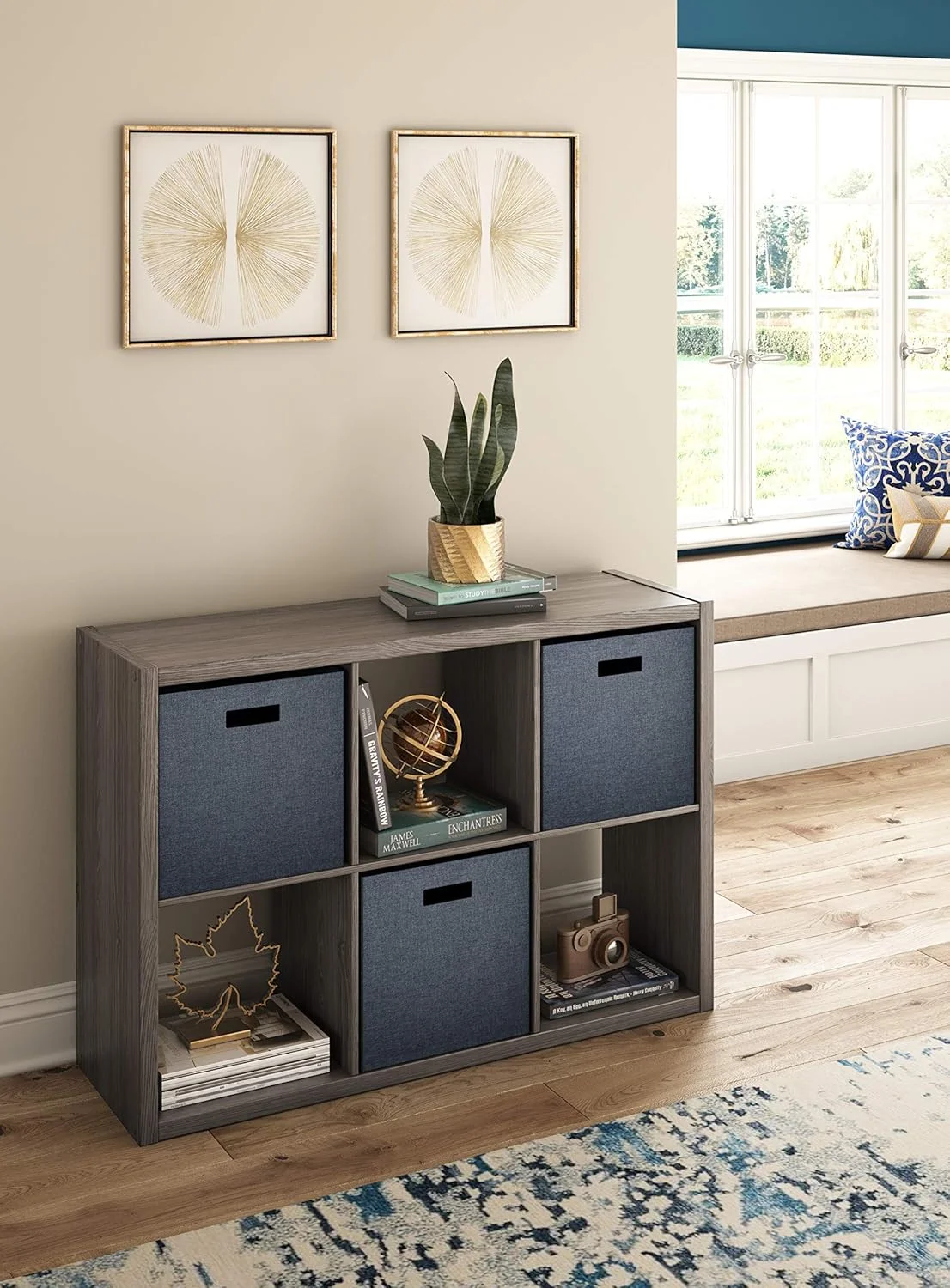 قفسه دکوری 6 مکعبی ClosetMaid، سازمان دهنده ذخیره سازی چند منظوره لمینت چوبی برای فضاهای داخلی خانه یا دفتر، خاکستری گرافیتی قفسه دکوری 6 مکعبی ClosetMaid، سازمان دهنده ذخیره سازی چند منظوره لمینت چوبی برای فضاهای داخلی خانه یا دفتر، خاکستری گرافیتی