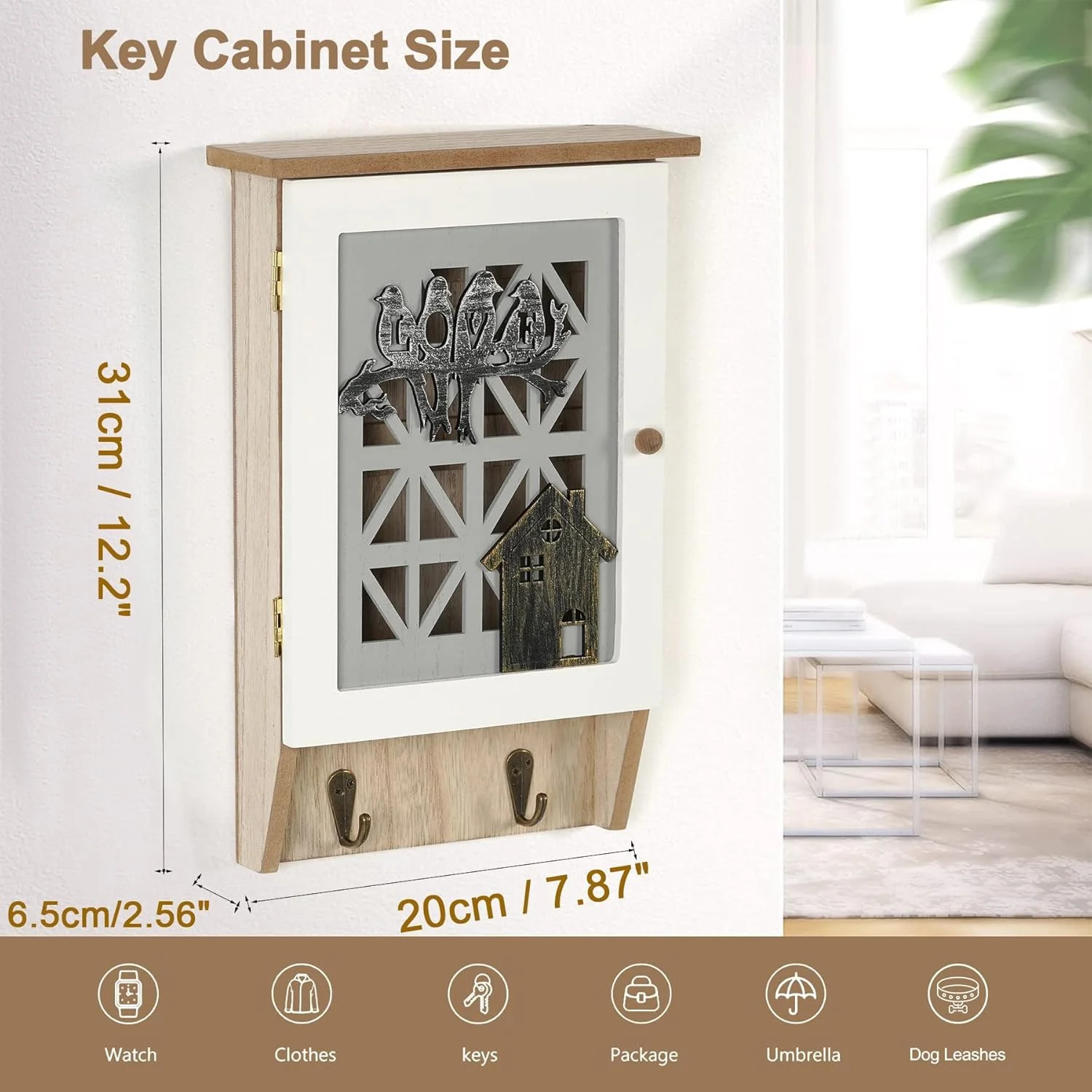 جا کلیدی چوبی Azonee برای دیوار، کابینت کلید دکوری روستایی جعبه نگهداری کلید آویز کلید با 8 قلاب برای دکوراسیون منزل دفتر راهرو ورودی اتاق خواب اتاق نشیمن جا کلیدی چوبی Azonee برای دیوار، کابینت کلید دکوری روستایی جعبه نگهداری کلید آویز کلید با 8 قلاب برای دکوراسیون منزل دفتر راهرو ورودی اتاق خواب اتاق نشیمن