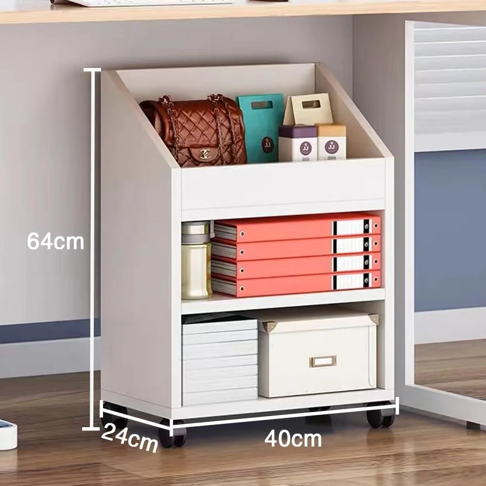 کابینت فایل کشویی چرخ دار TOMVAES، کابینت فایل متحرک زیر میزی با قفسه، قفسه کتاب چوبی برای دفتر کار خانگی کابینت فایل کشویی چرخ دار TOMVAES، کابینت فایل متحرک زیر میزی با قفسه، قفسه کتاب چوبی برای دفتر کار خانگی