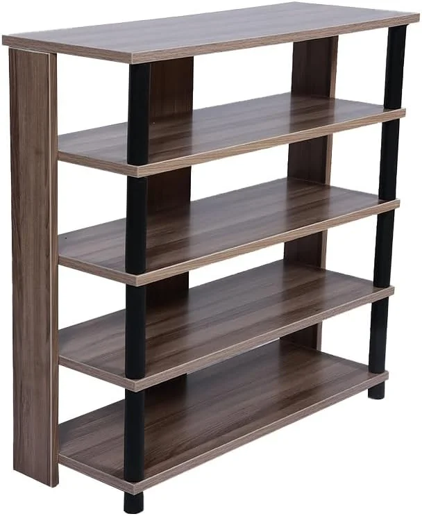 کابینت جاکفشی چوبی RIGID، سازمان دهنده 5 طبقه ایستاده برای ورودی، راهرو و اتاق نشیمن | استند چند منظوره دمپایی، قفسه نگهداری چکمه - مونتاژ شده (30D x 80W x 78H CM) کابینت جاکفشی چوبی RIGID، سازمان دهنده 5 طبقه ایستاده برای ورودی، راهرو و اتاق نشیمن | استند چند منظوره دمپایی، قفسه نگهداری چکمه - مونتاژ شده (30D x 80W x 78H CM)
