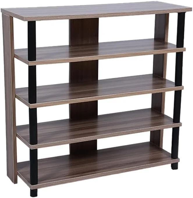 کابینت جاکفشی چوبی RIGID، سازمان دهنده 5 طبقه ایستاده برای ورودی، راهرو و اتاق نشیمن | استند چند منظوره دمپایی، قفسه نگهداری چکمه - مونتاژ شده (30D x 80W x 78H CM) کابینت جاکفشی چوبی RIGID، سازمان دهنده 5 طبقه ایستاده برای ورودی، راهرو و اتاق نشیمن | استند چند منظوره دمپایی، قفسه نگهداری چکمه - مونتاژ شده (30D x 80W x 78H CM)