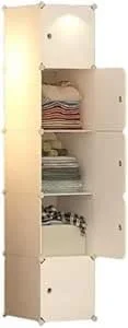 کابینت قفسه بندی مکعبی Cool Berry، قفسه های ذخیره سازی پلاستیکی، قفسه های مکعبی کابینت ذخیره سازی برای اتاق خواب، اتاق نشیمن، دفتر کار، کمد لباس قابل حمل (5 مکعب سفید) کابینت قفسه بندی مکعبی Cool Berry، قفسه های ذخیره سازی پلاستیکی، قفسه های مکعبی کابینت ذخیره سازی برای اتاق خواب، اتاق نشیمن، دفتر کار، کمد لباس قابل حمل (5 مکعب سفید)