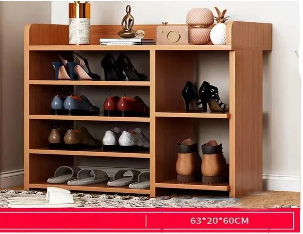 جاکفشی چوبی Kutis، کابینت کفش ایستاده، سازمان دهنده کفش ورودی بسته، قفسه ذخیره سازی چند منظوره، مبلمان اداری منزل ساخته شده از چوب، پایه چکمه 63 x 20 x 60 سانتی متر.