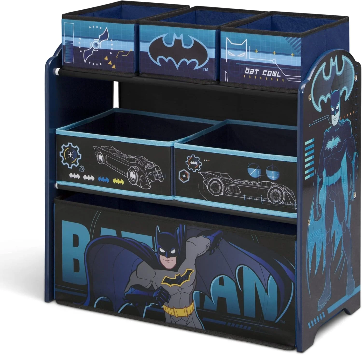 ارگانایزر اسباب بازی 6 سبدی دلتا چیلدرن مدل Batman، چوب مهندسی شده ارگانایزر اسباب بازی 6 سبدی دلتا چیلدرن مدل Batman، چوب مهندسی شده